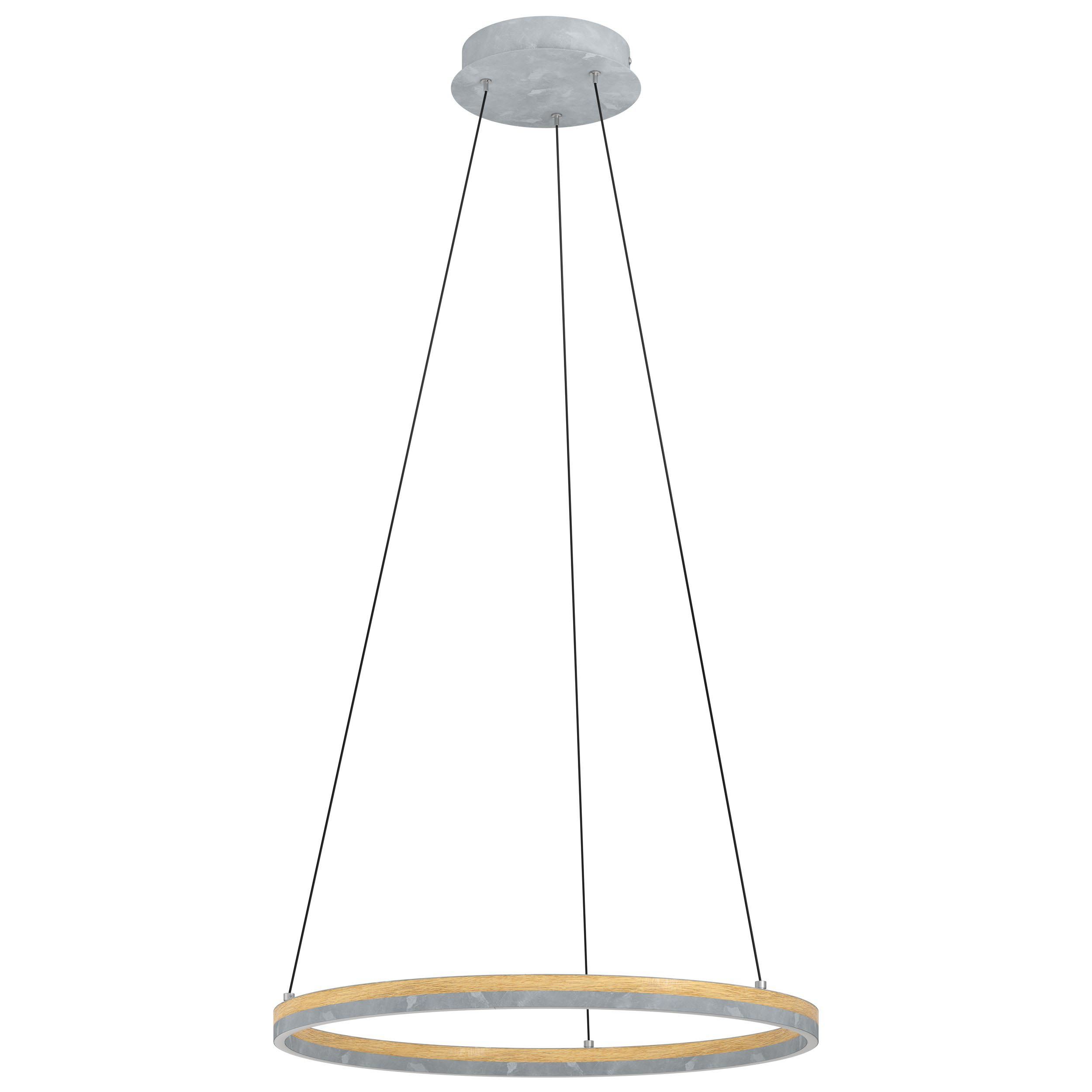 Suspension métal gris CADINARO LED INT 1X36W