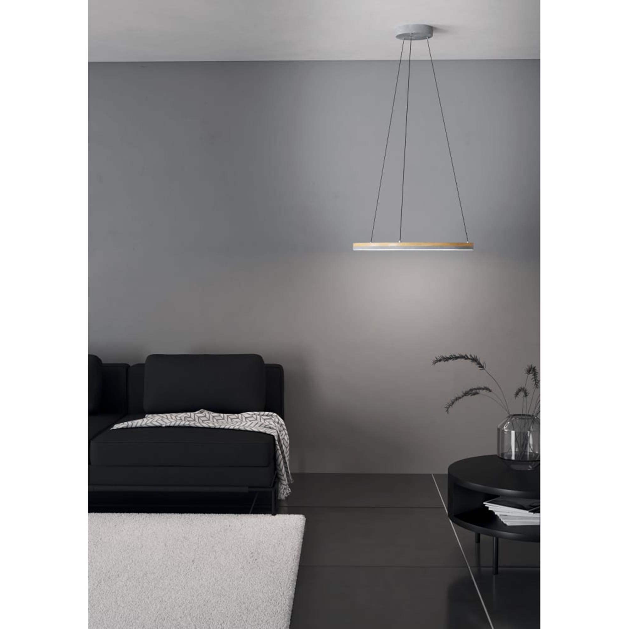 Suspension métal gris CADINARO LED INT 1X36W