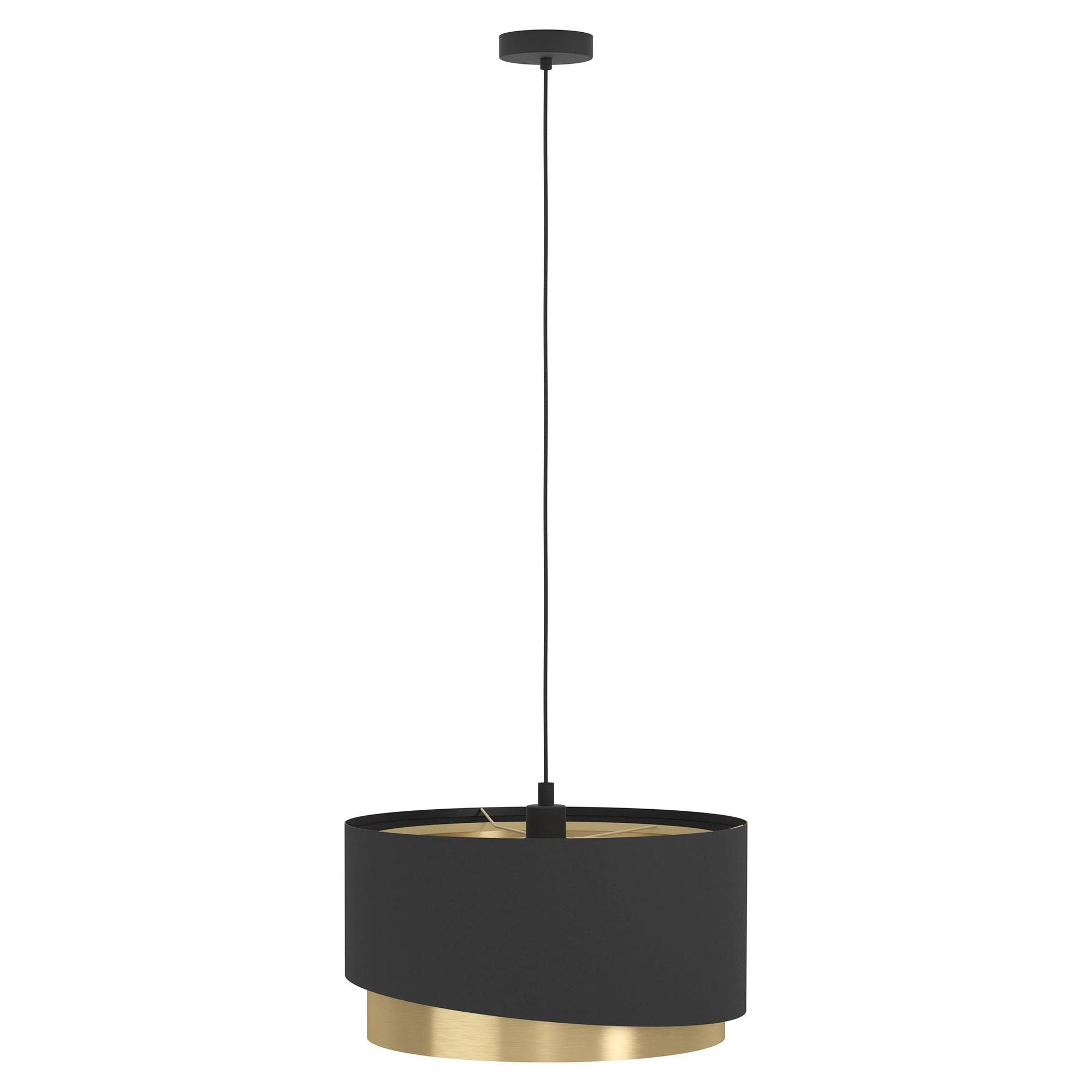 Suspension tissu noir MANDERLINE D45CM E27 1X40W