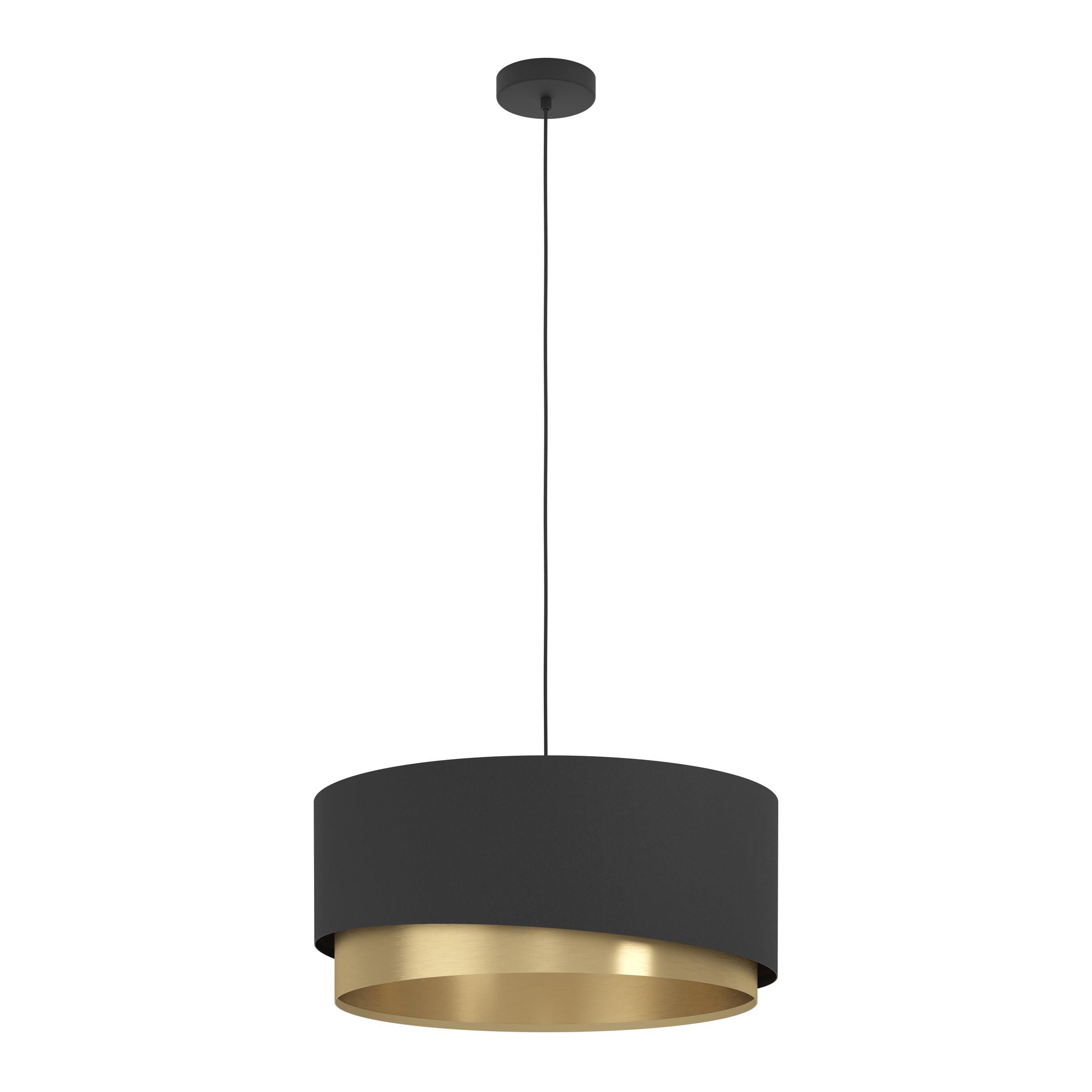 Suspension tissu noir MANDERLINE D56CM E27 1X40W