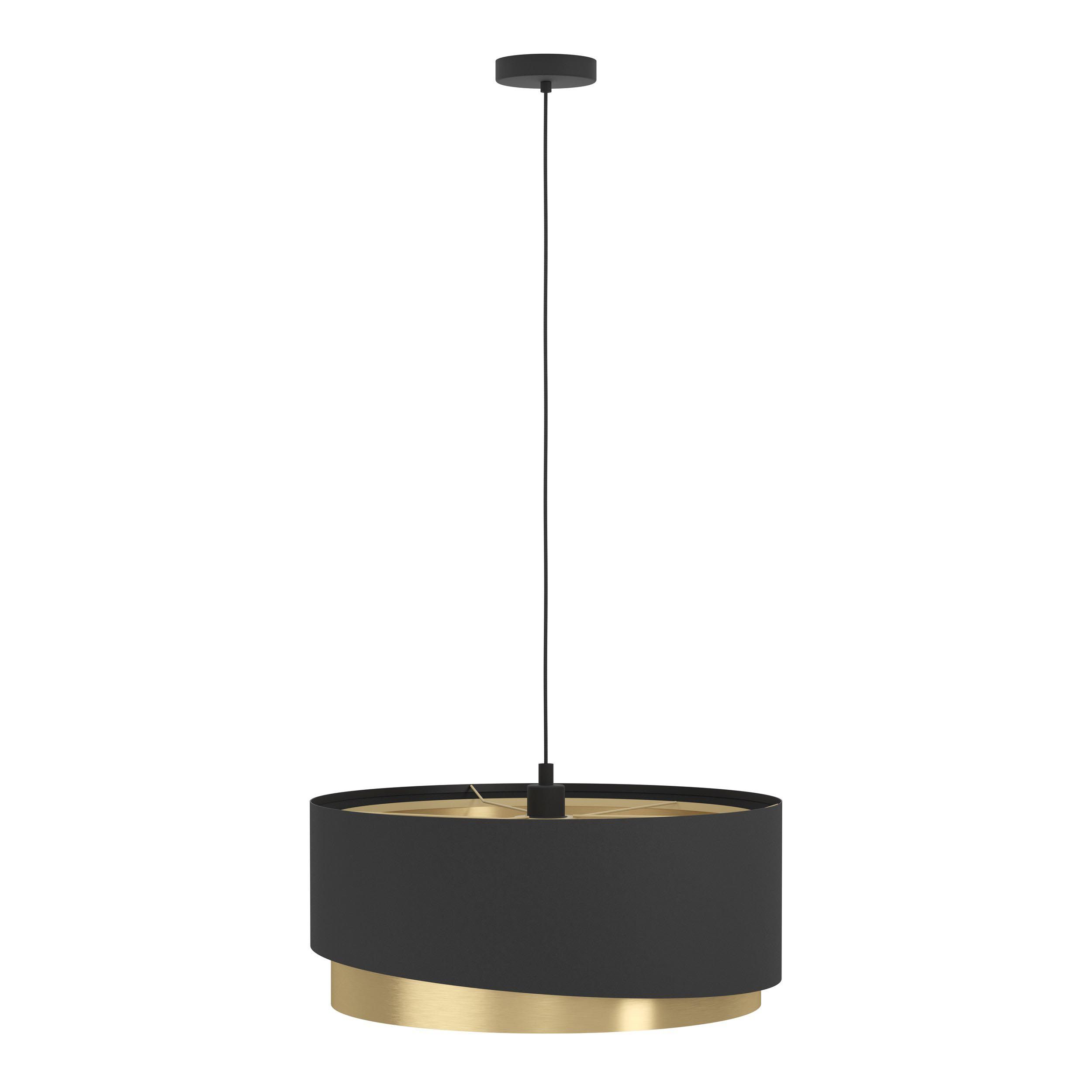 Suspension tissu noir MANDERLINE D56CM E27 1X40W