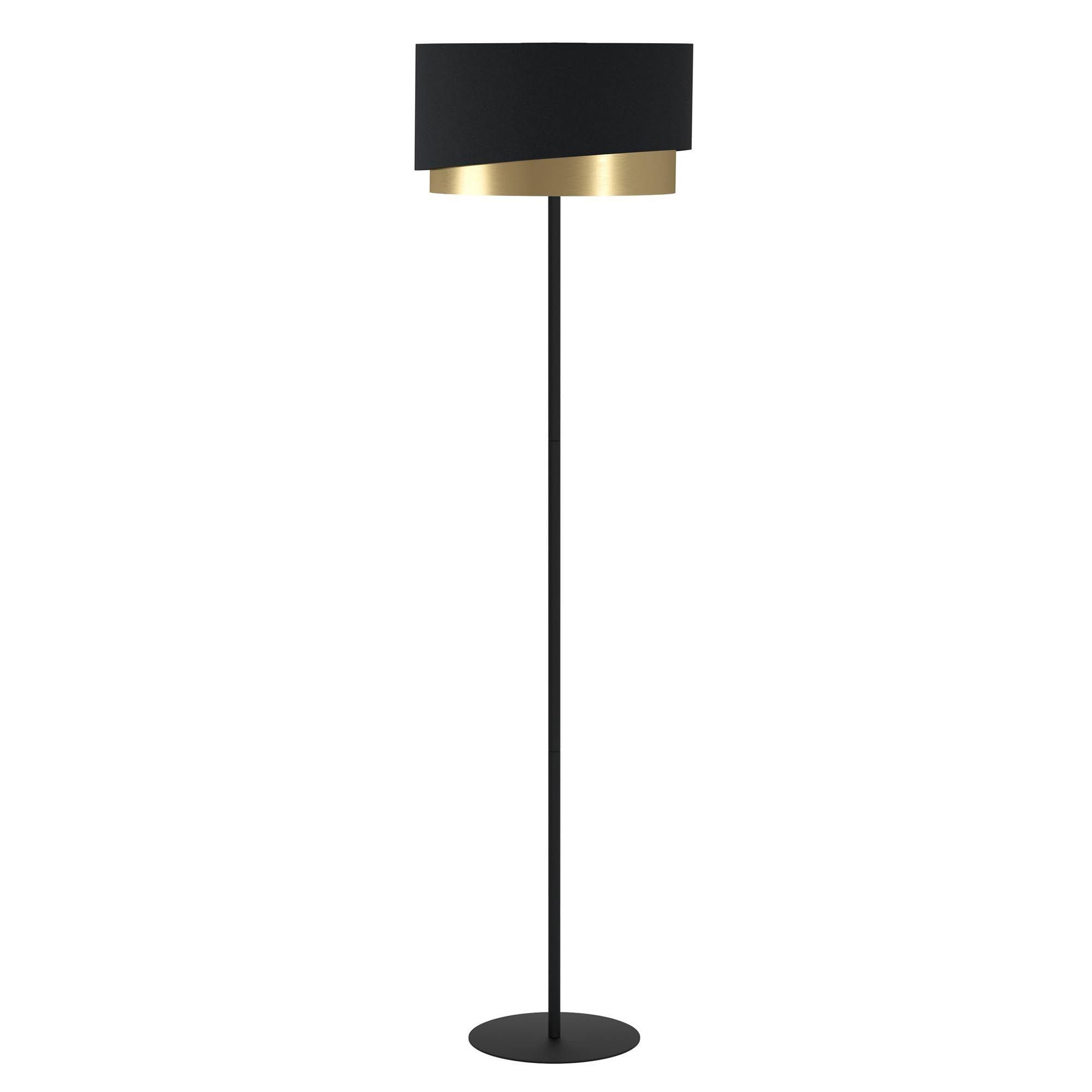 Lampadaire tissu noir MANDERLINE E27 1X40W