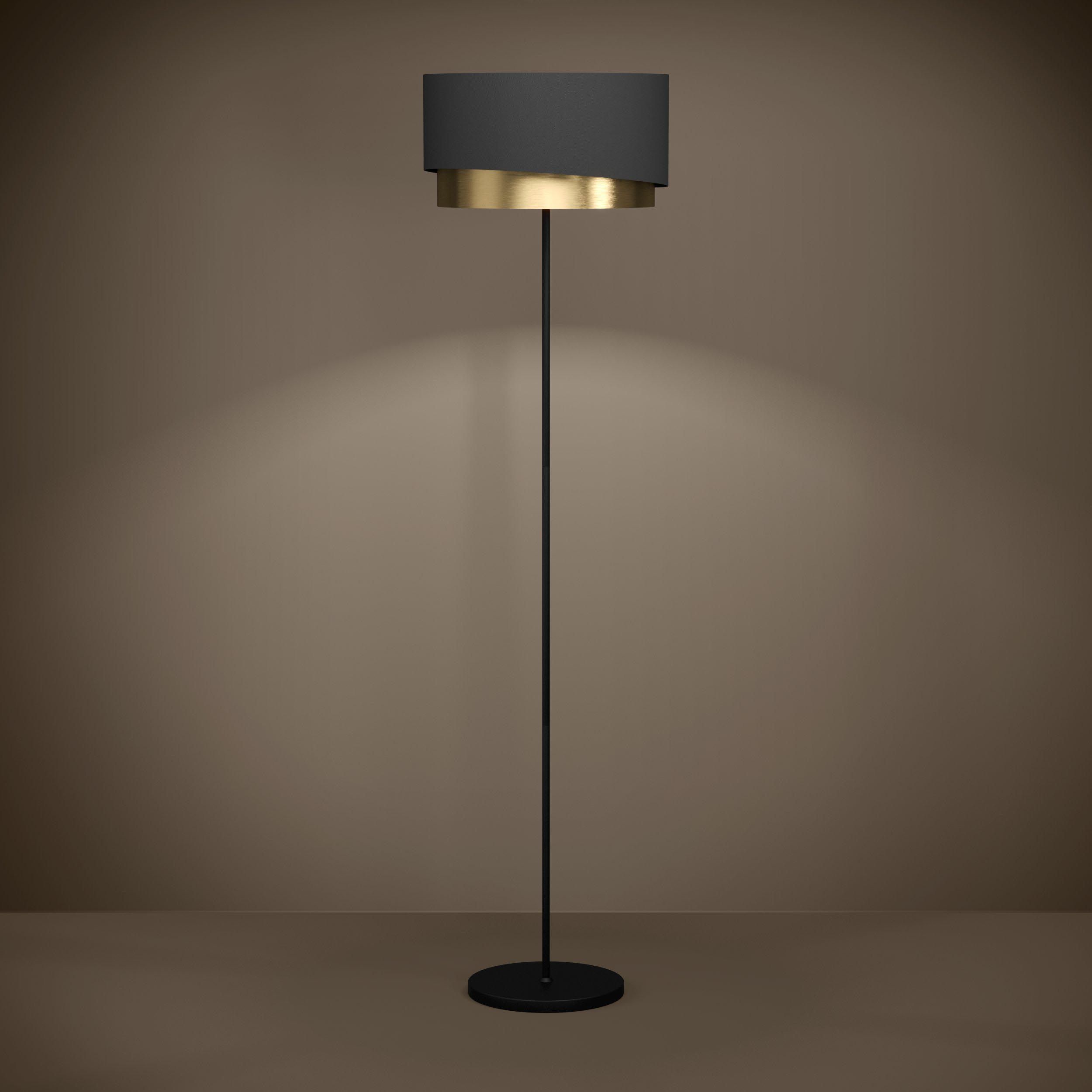 Lampadaire tissu noir MANDERLINE E27 1X40W