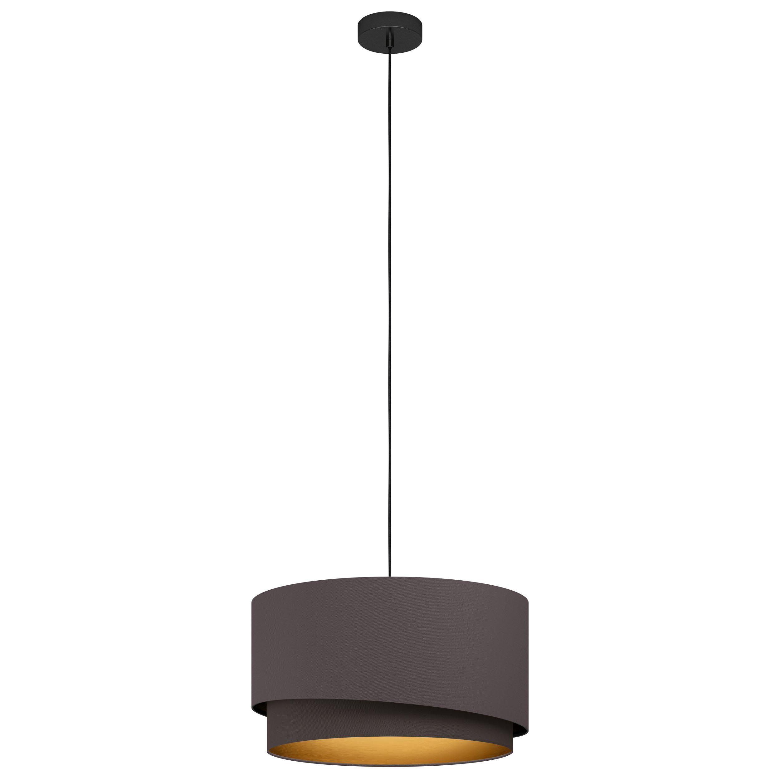 Suspension tissu marron MANDERLINE D45CM E27 1X40W