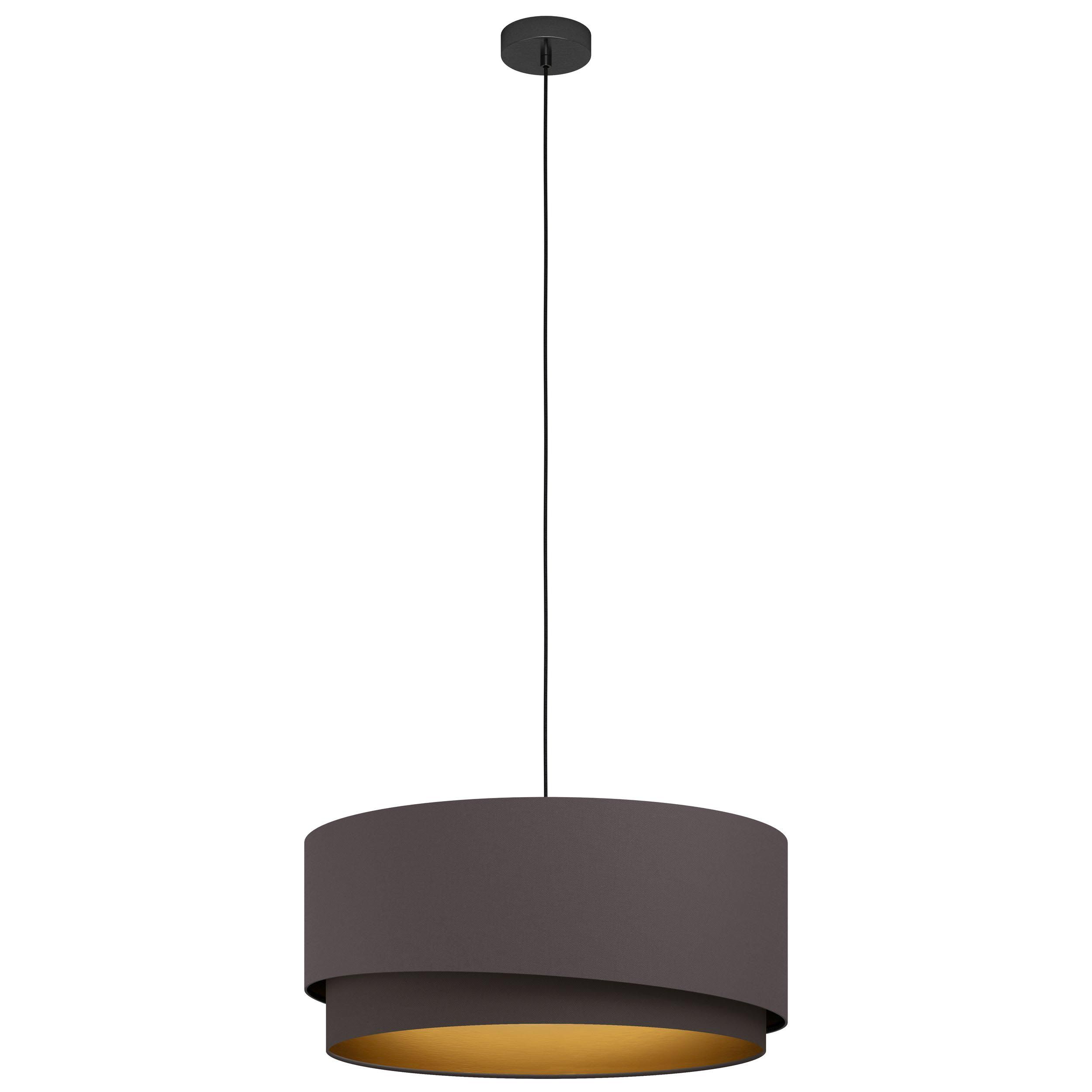 Suspension tissu marron MANDERLINE D56CM E27 1X40W