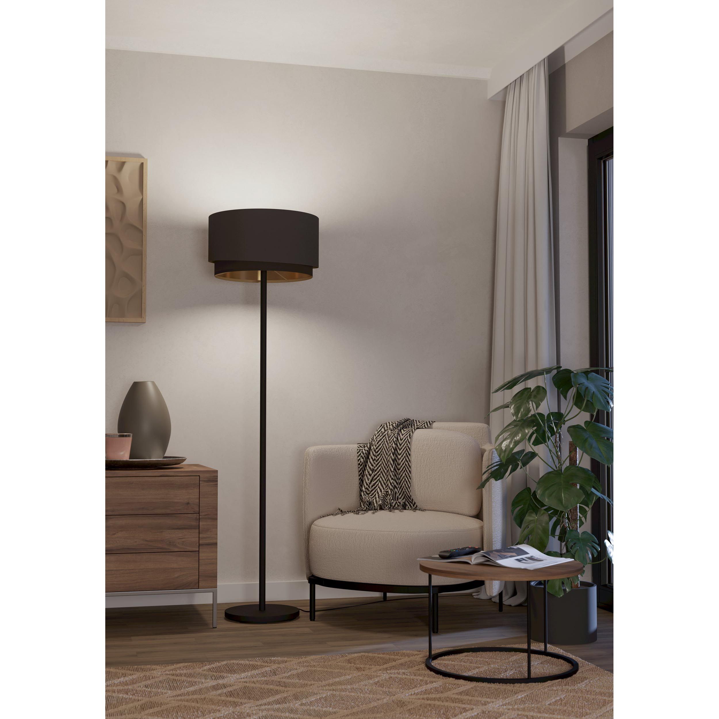 Lampadaire tissu marron MANDERLINE E27 1X40W