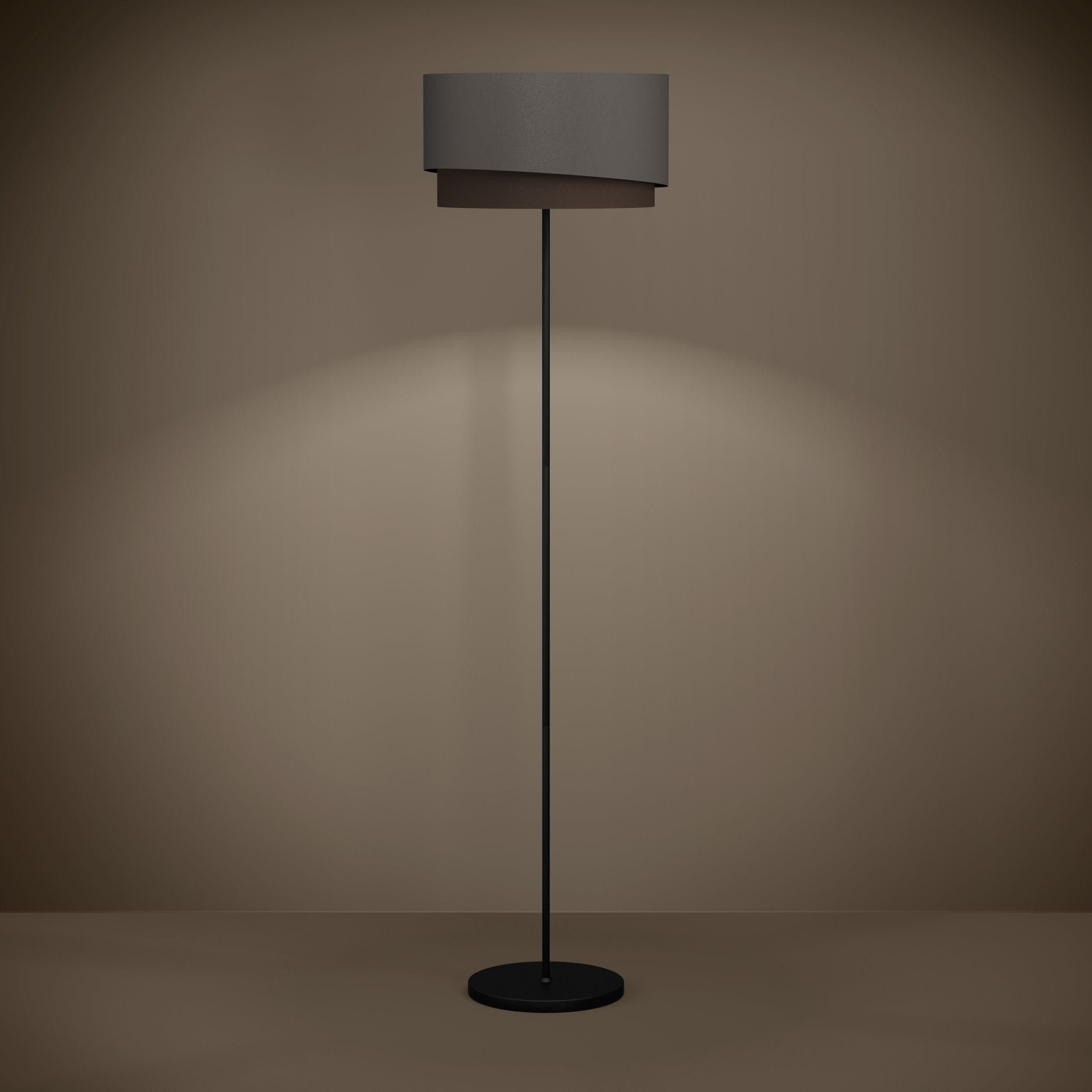 Lampadaire tissu marron MANDERLINE E27 1X40W