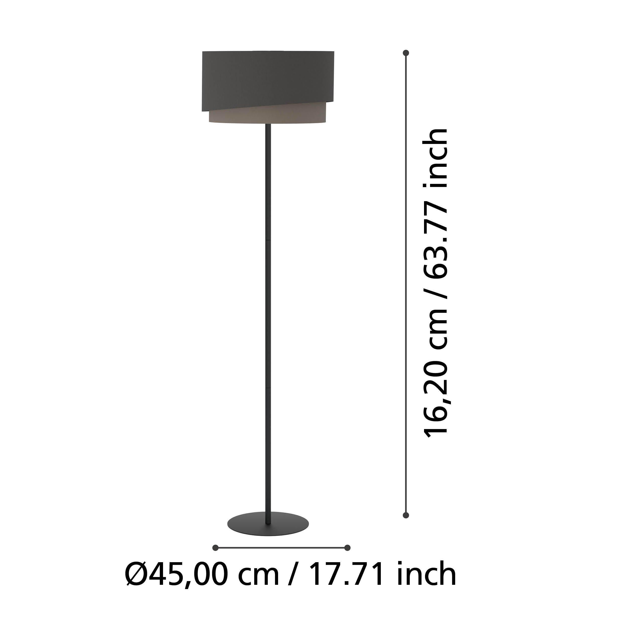 Lampadaire tissu marron MANDERLINE E27 1X40W