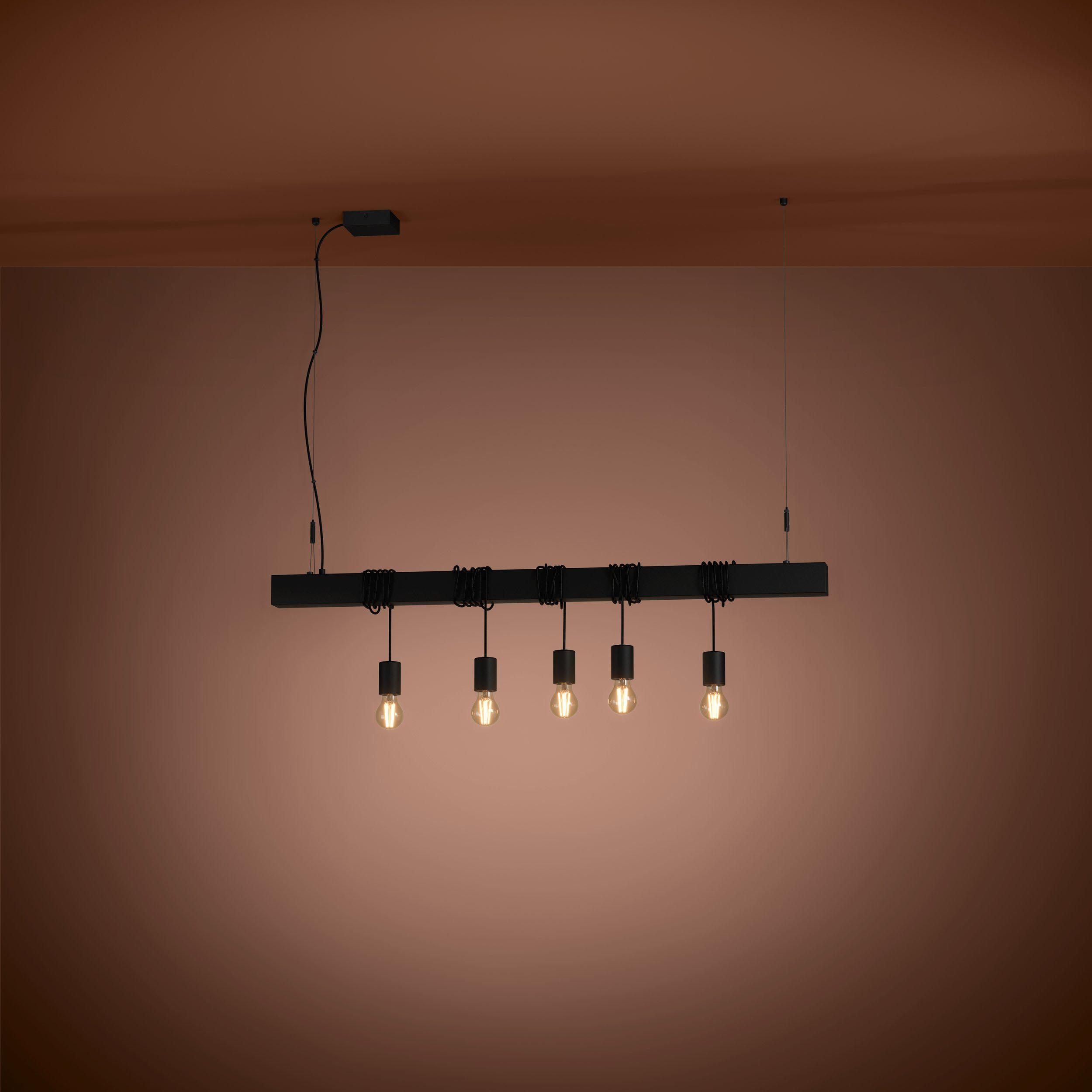 Suspension métal noir TOWNSHEND-B E27 5X40W