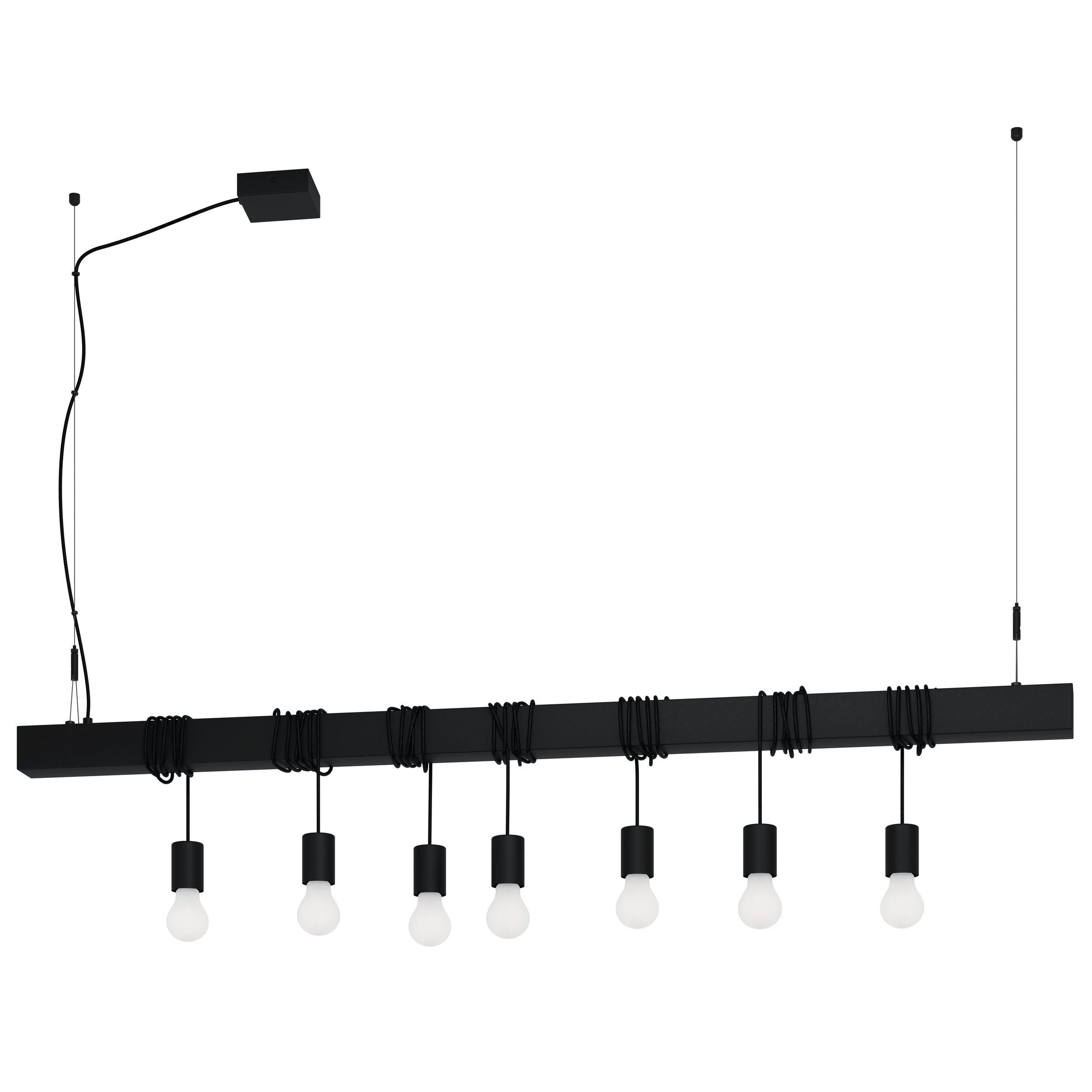 Suspension métal noir TOWNSHEND-B E27 7X40W