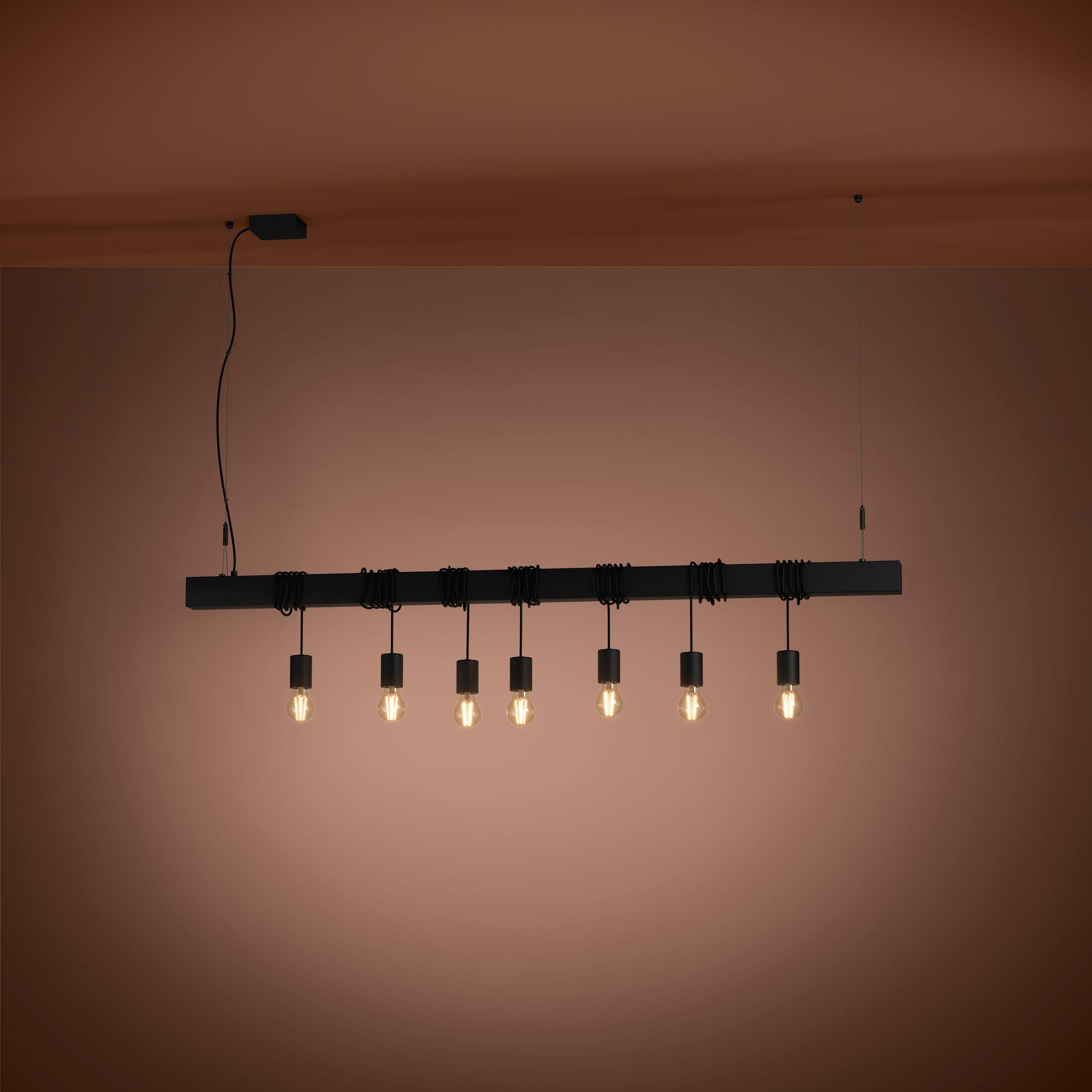 Suspension métal noir TOWNSHEND-B E27 7X40W