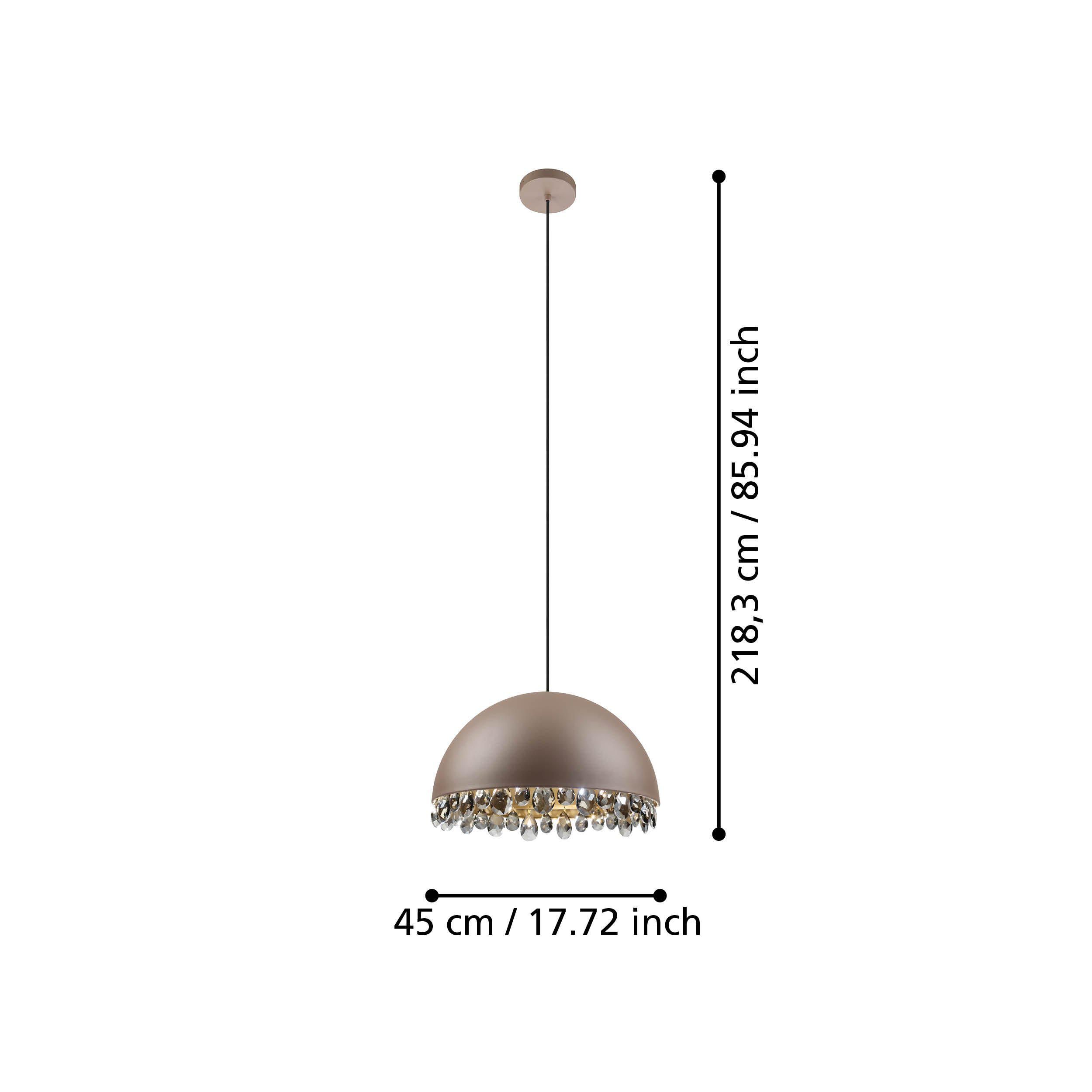 Suspension métal marron GAETANO 2 E27 1X40W