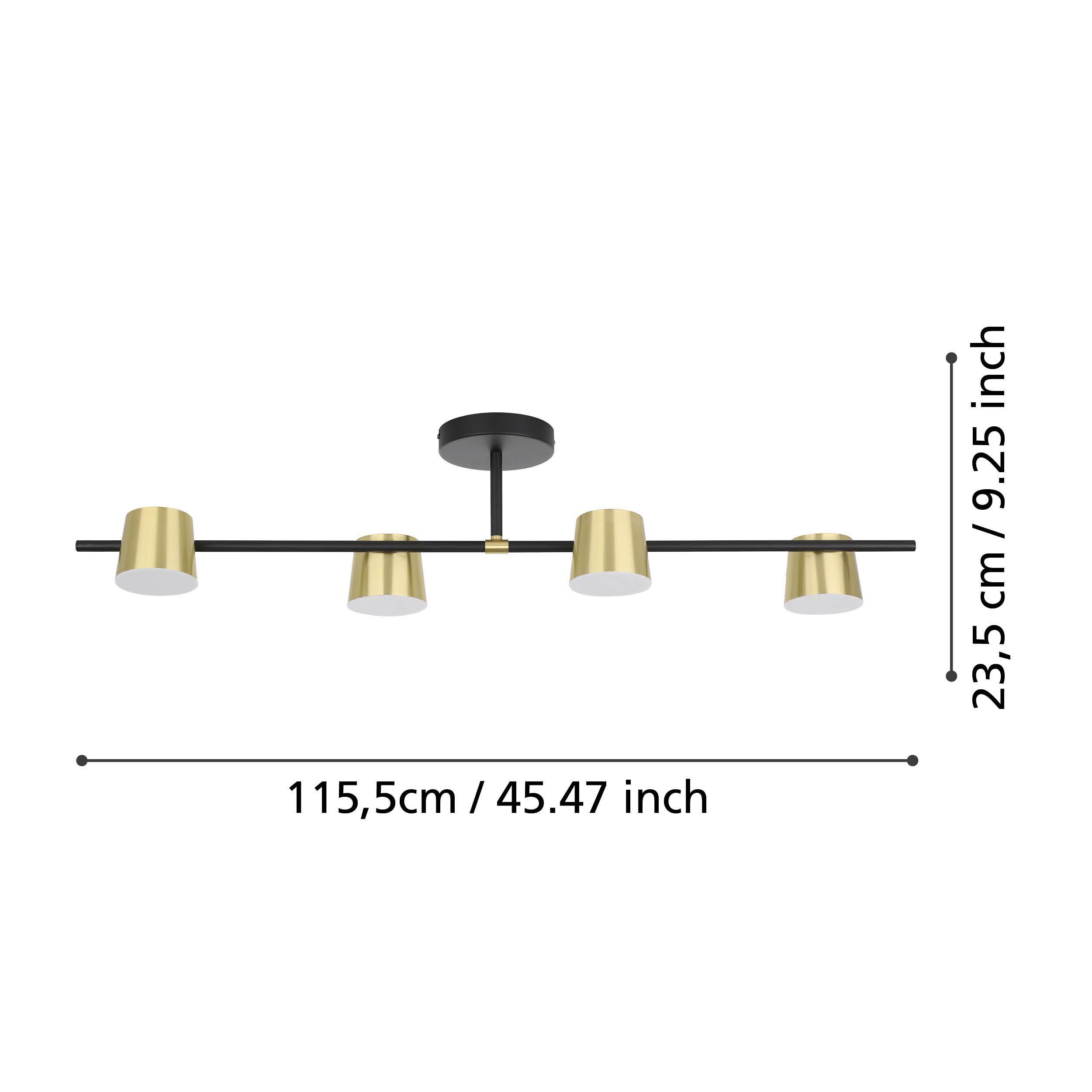 Plafonnier métal noir ALTAMIRA GU10 4X4,6W