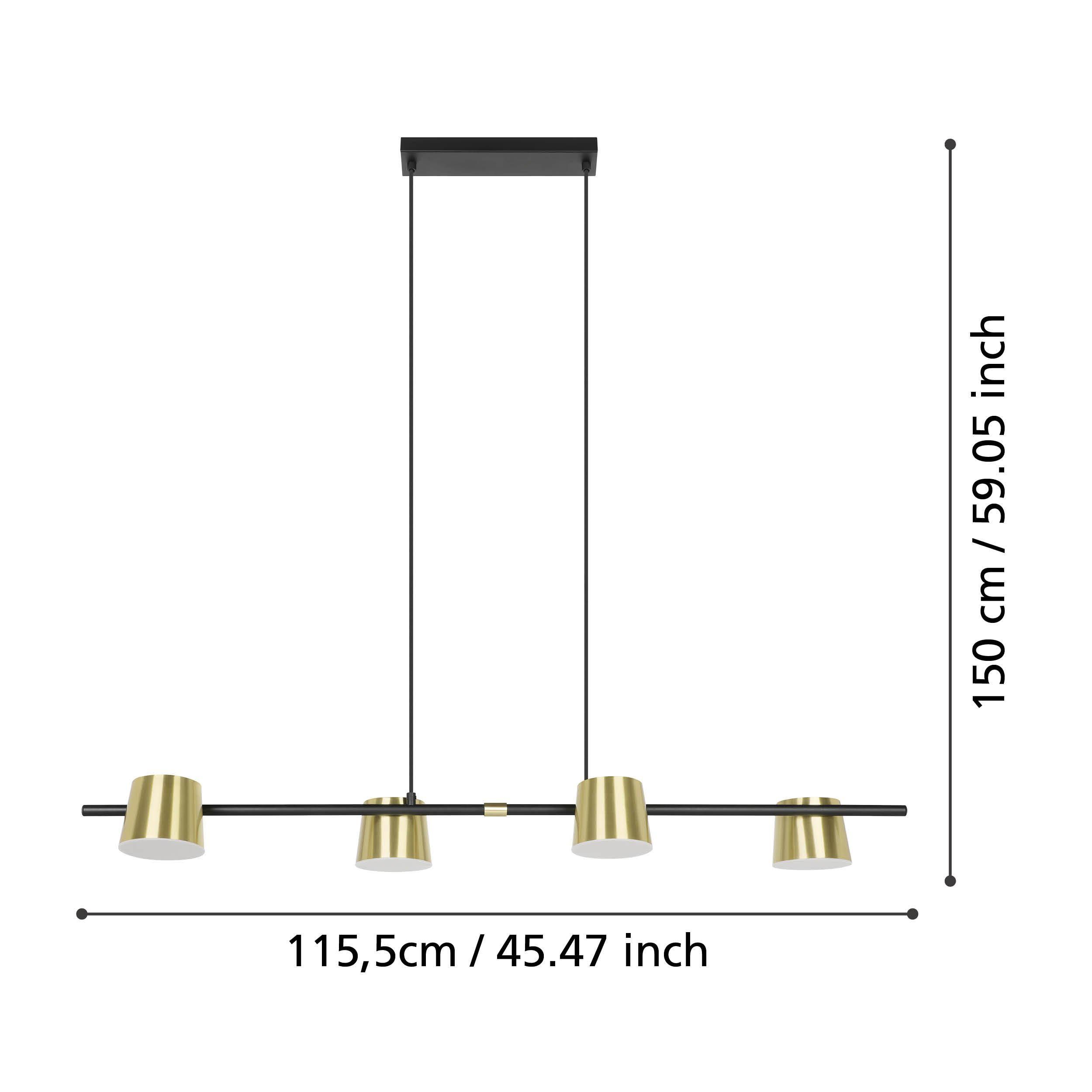 Suspension métal noir ALTAMIRA GU10 4X4,6W