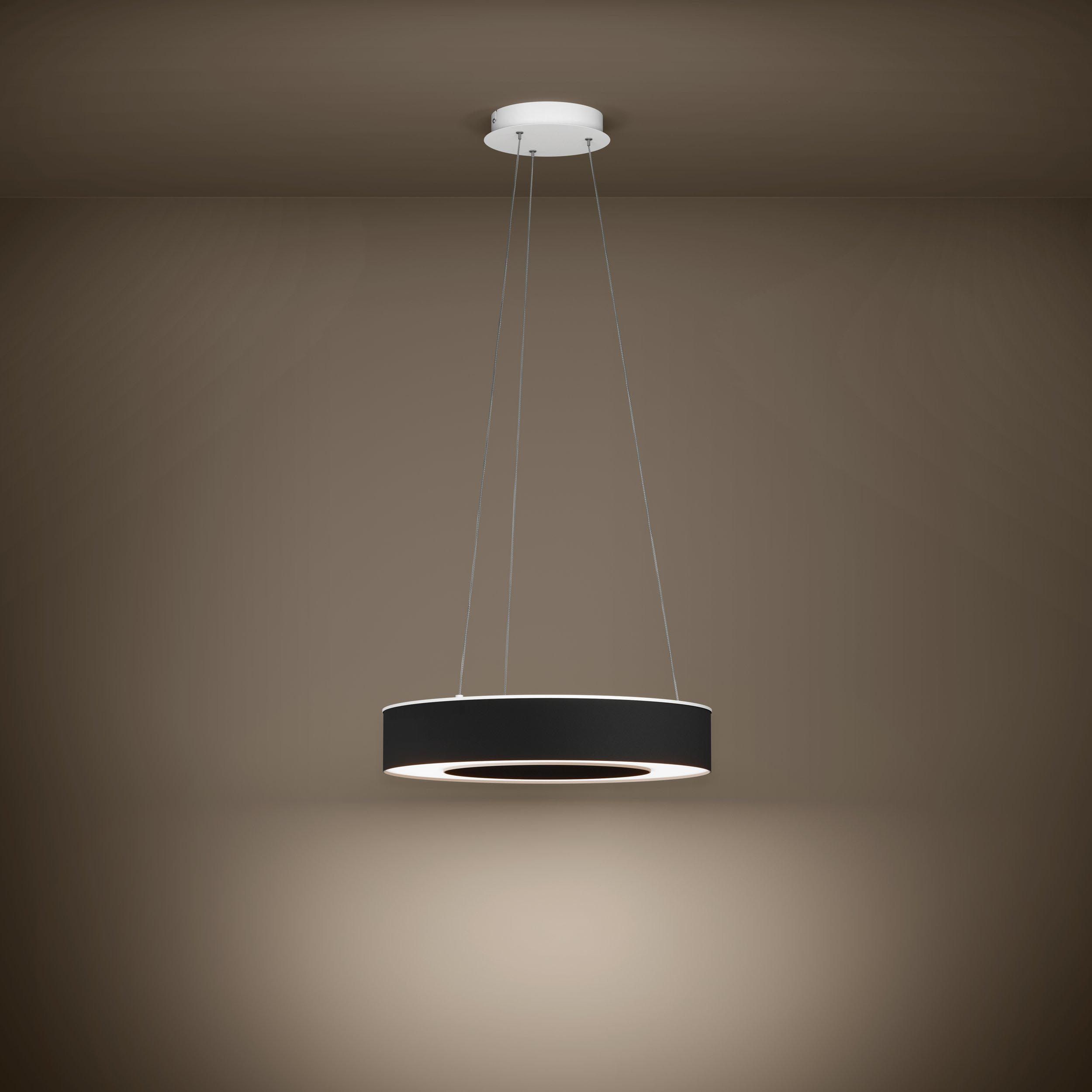 Suspension tissu noir GUAMARE LED INT 2X34W