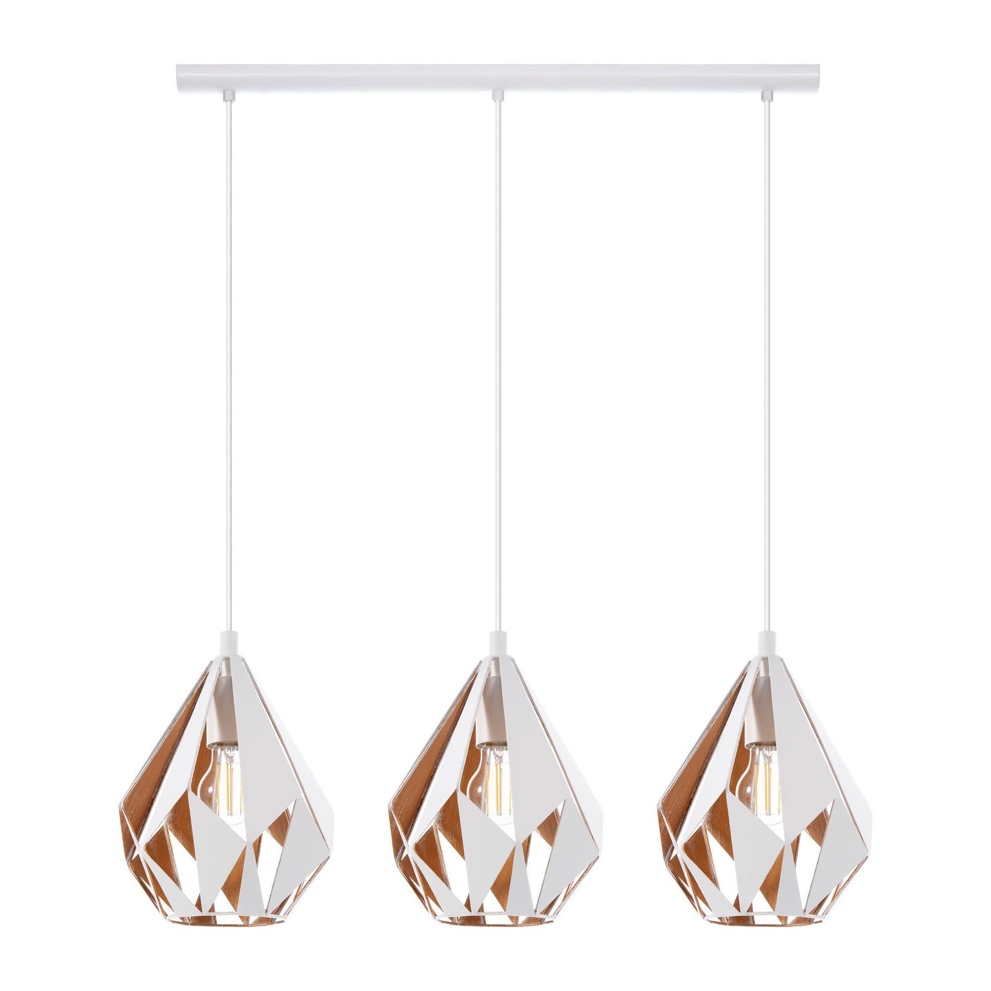 Suspension métal blanc CARLTON 1 E27 3X60W