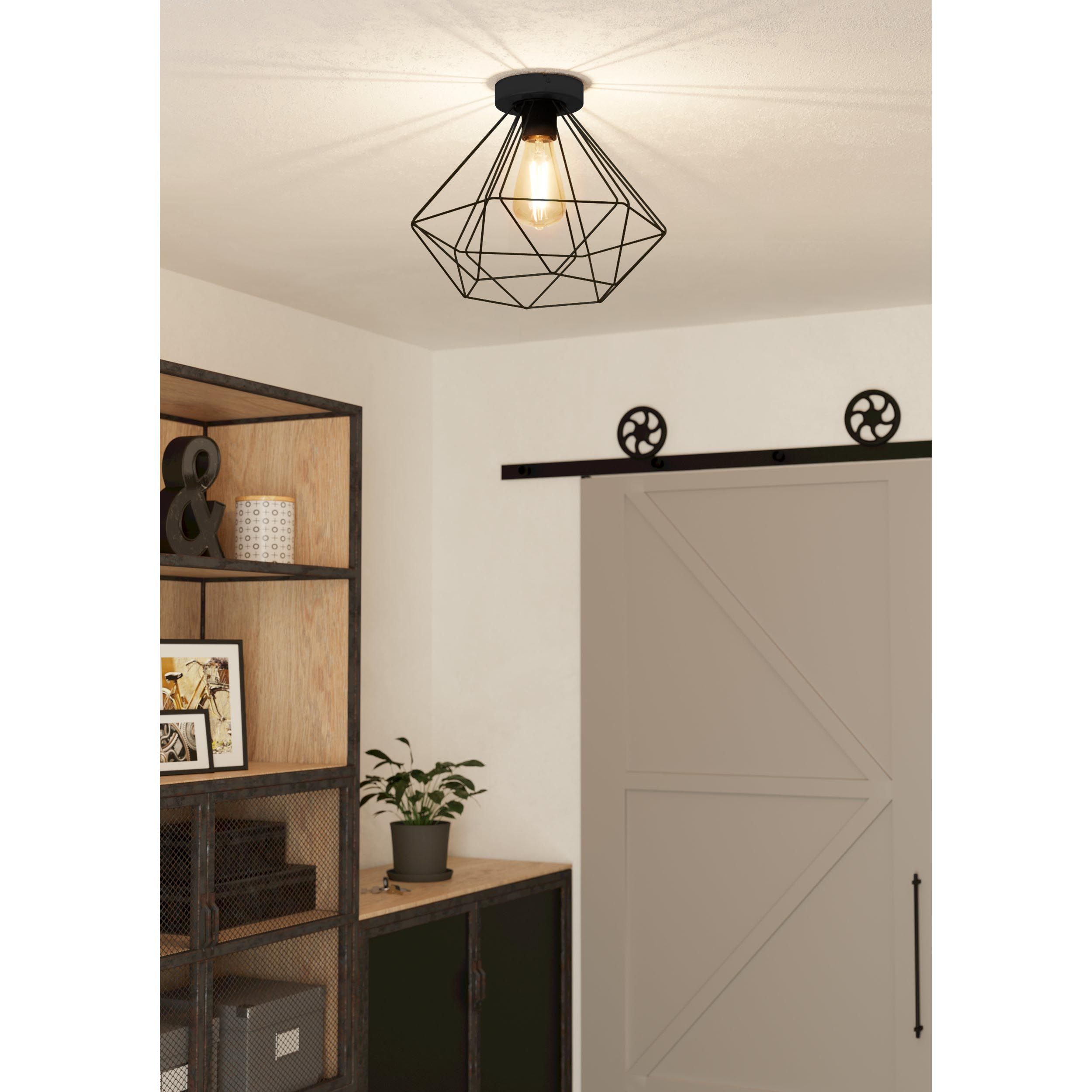 Plafonnier métal noir TARBES E27 1X60W