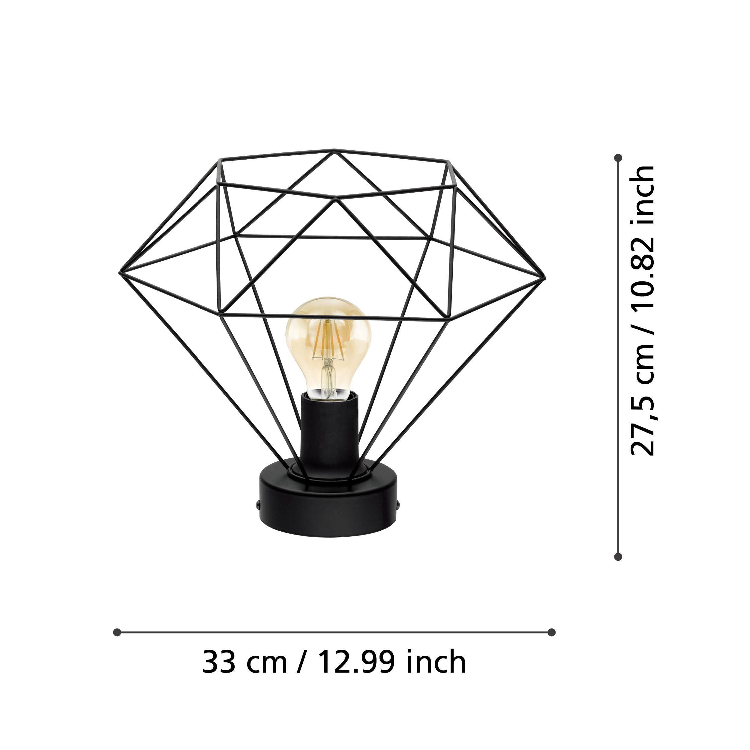 Plafonnier métal noir TARBES E27 1X60W