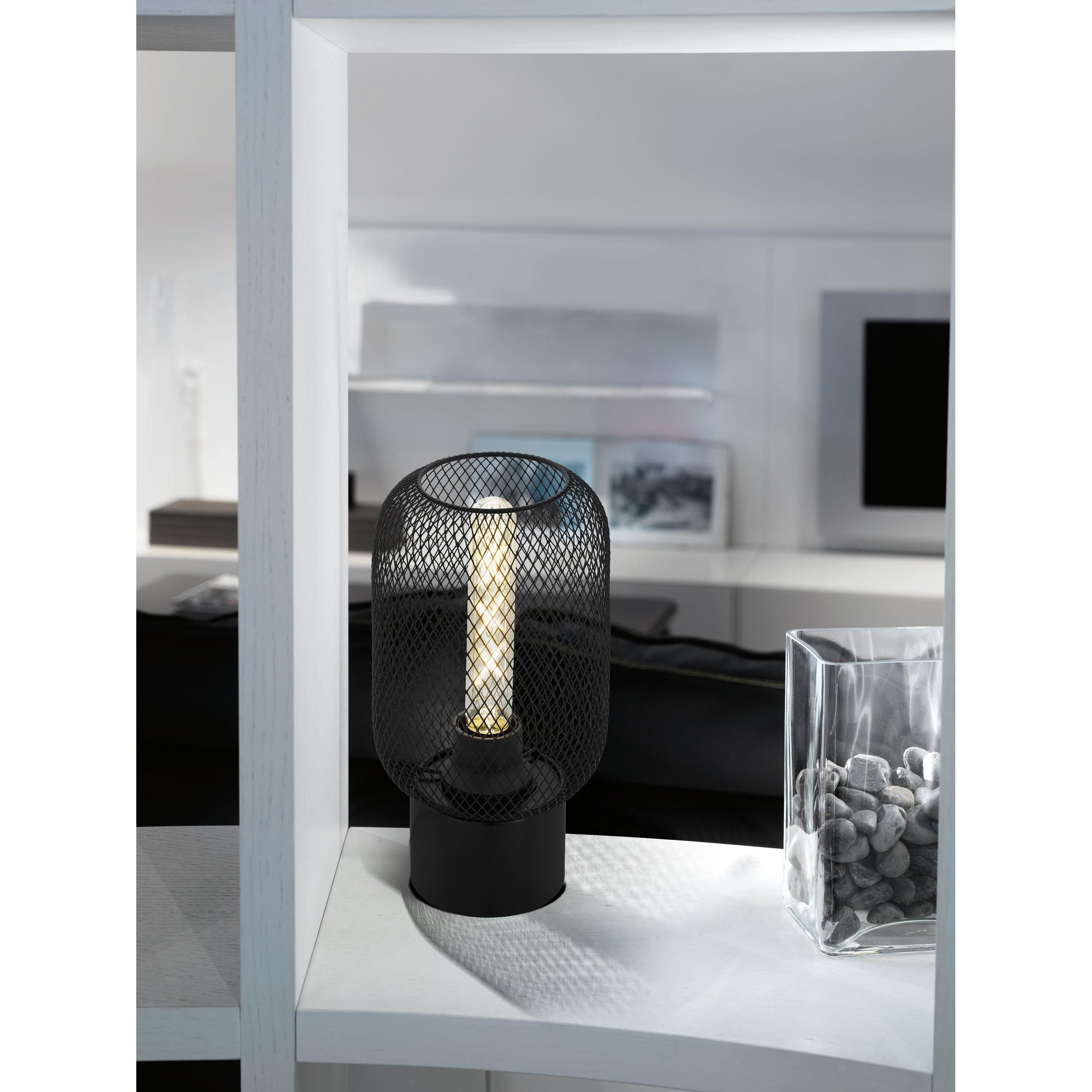 Lampe de table métal noir WRINGTON E27 1X60W