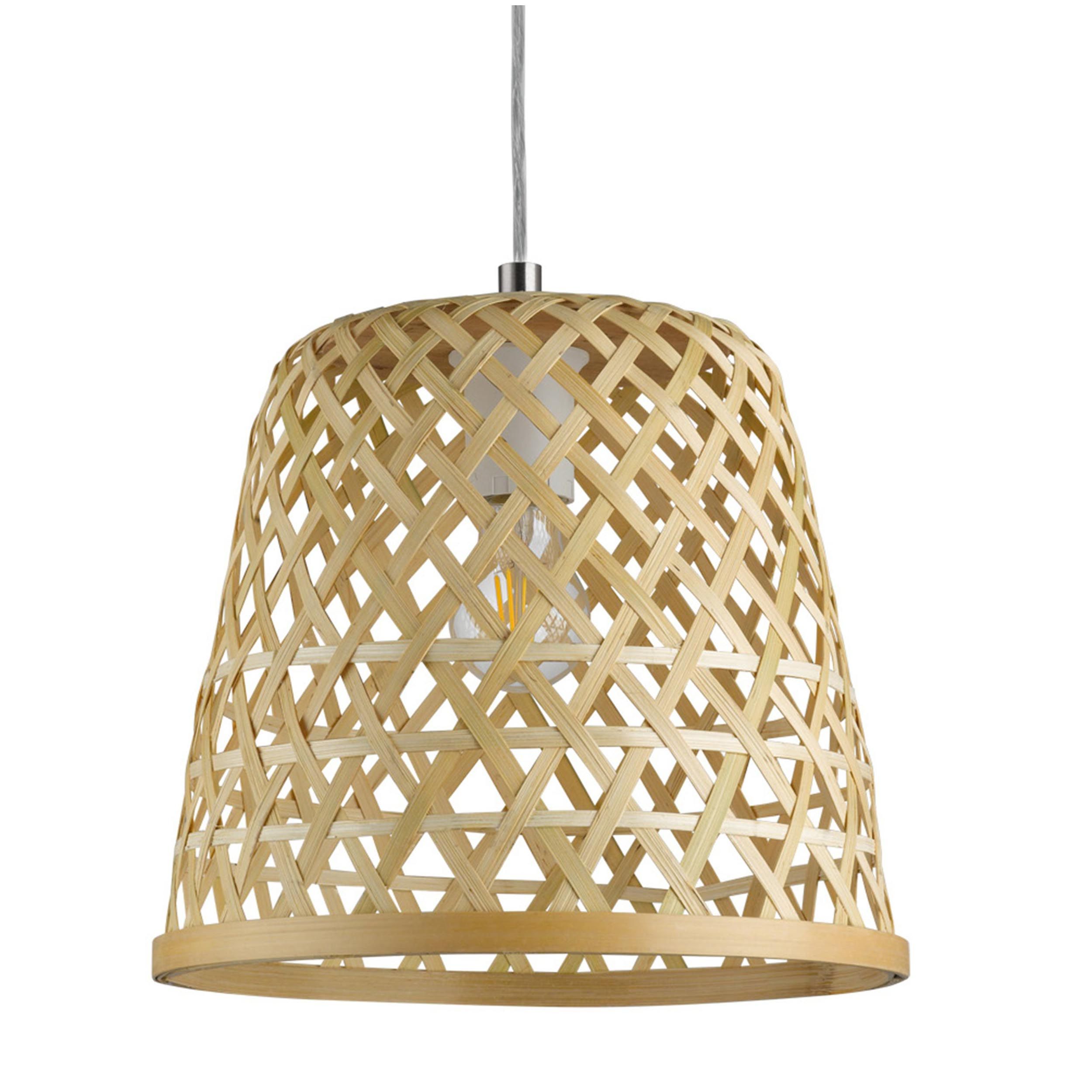 Suspension bambou naturel KIRKCOLM E27 1X60W