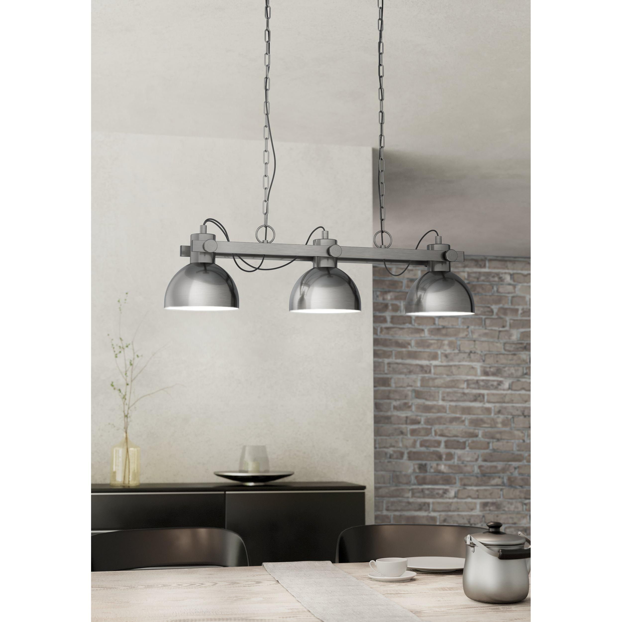 Suspension métal gris LUBENHAM 1 E27 3X28W