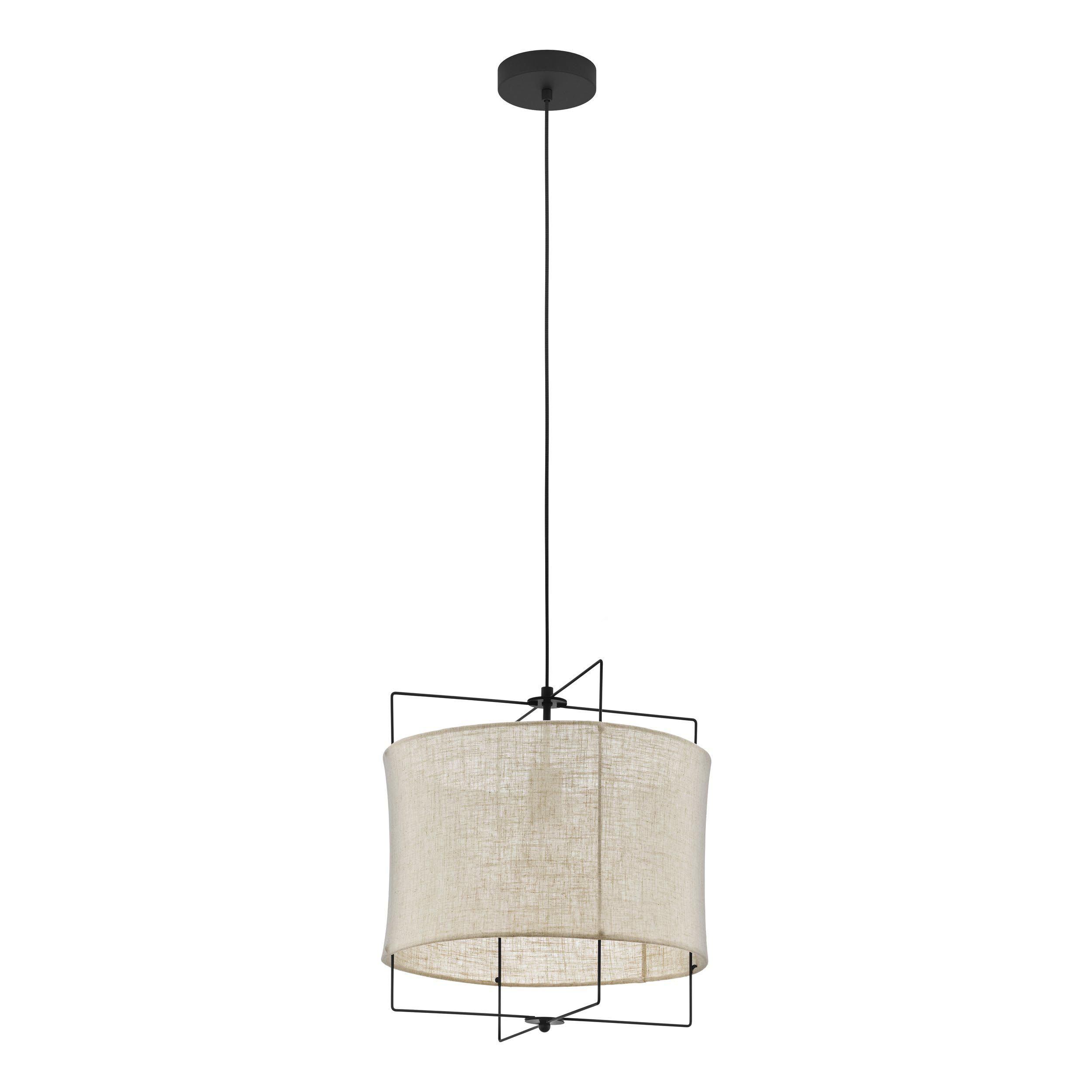 Suspension tissu beige BRIDEKIRK E27 1X40W