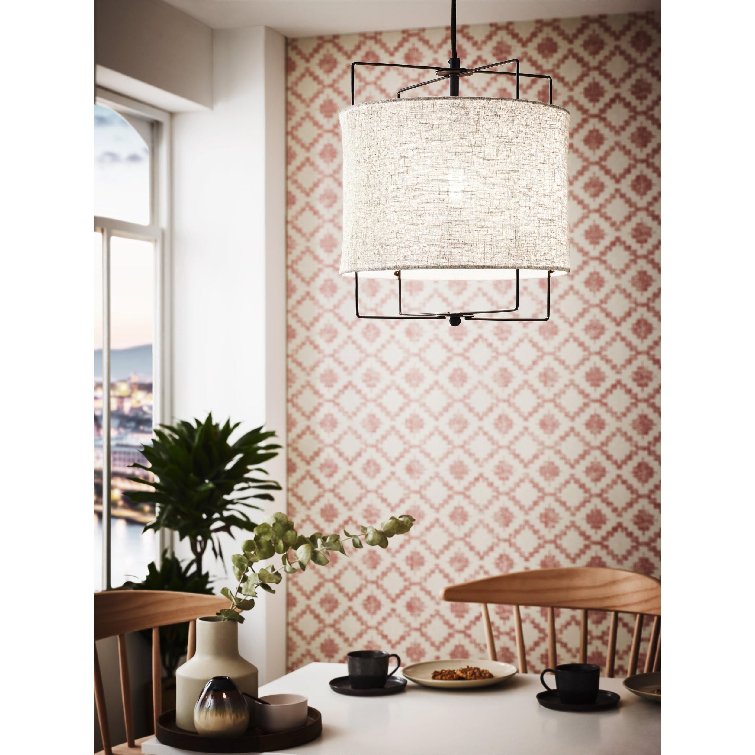 Suspension tissu beige BRIDEKIRK E27 1X40W