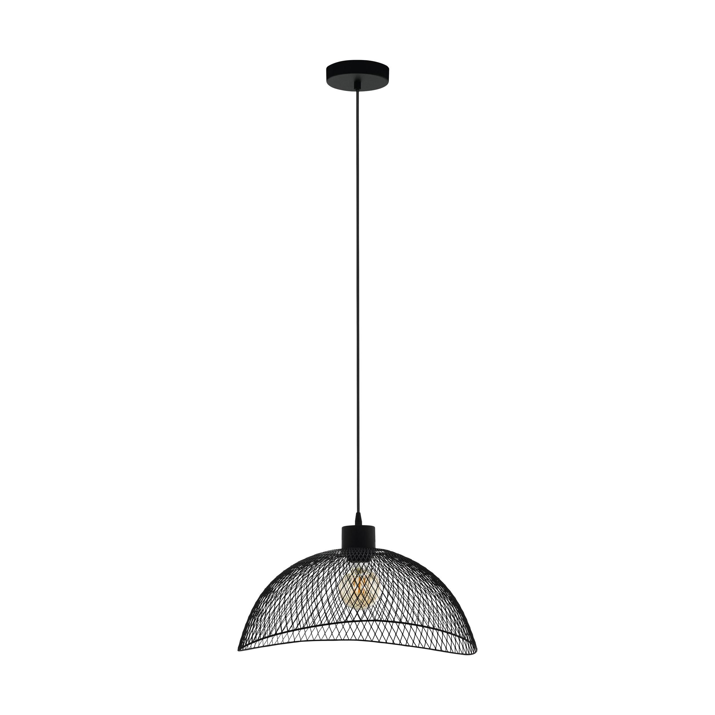 Suspension métal noir POMPEYA L45CM E27 1X60W