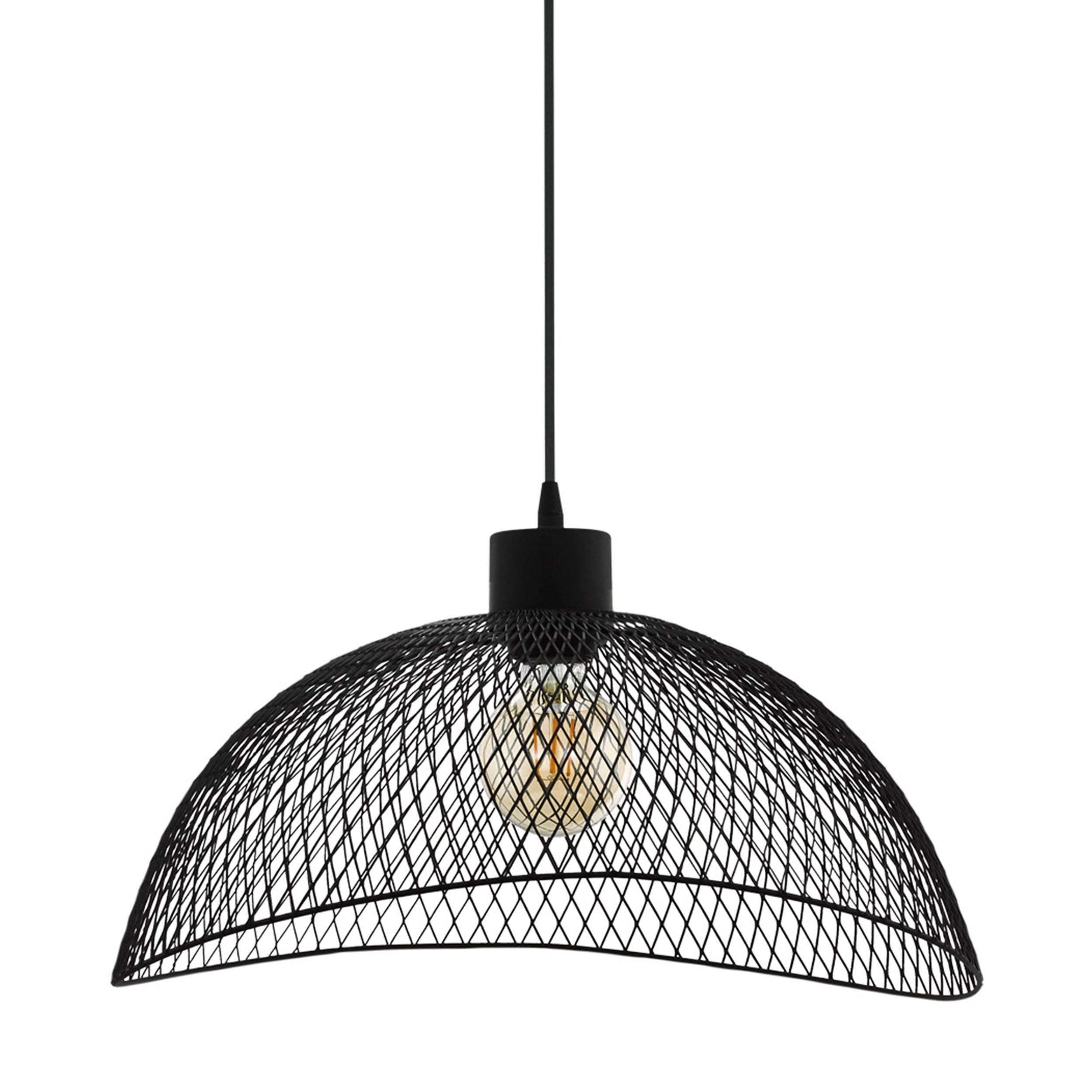 Suspension métal noir POMPEYA L45CM E27 1X60W