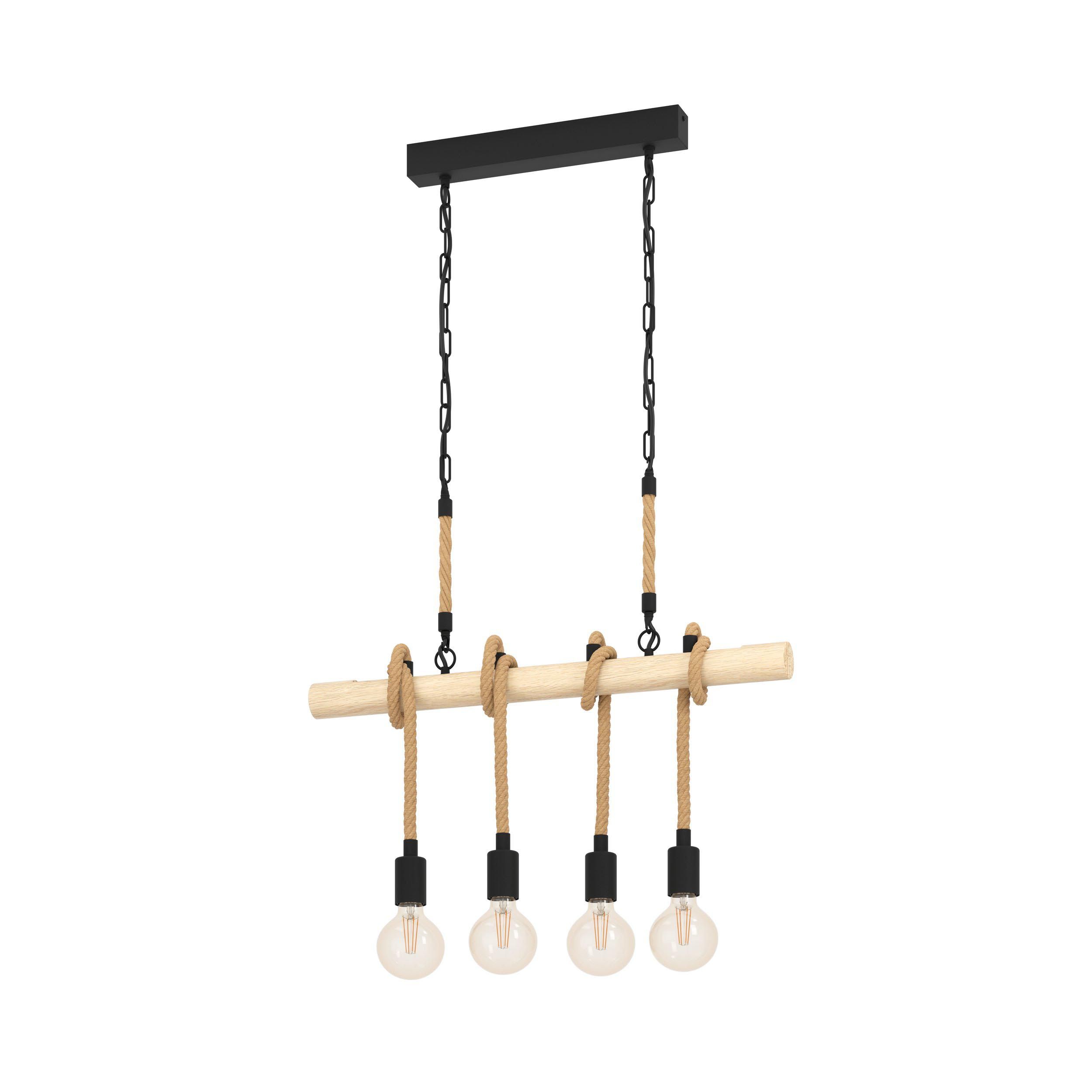 Suspension bois naturel YOUNGSTOWN E27 4X40W