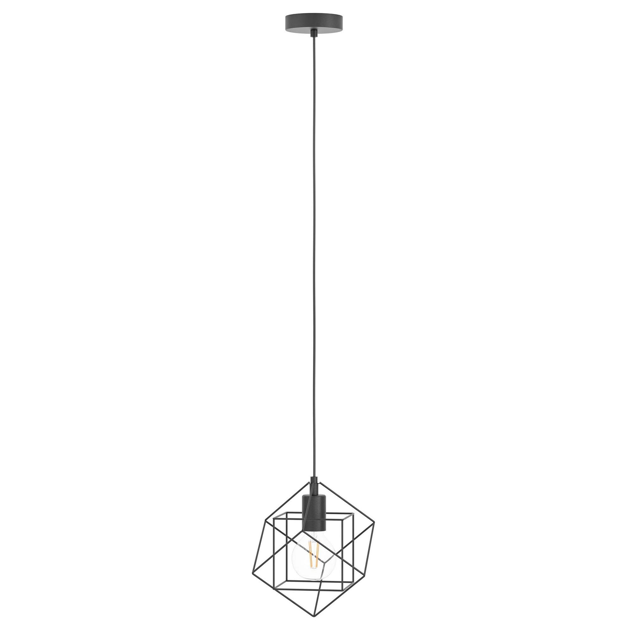 Suspension métal noir STRAITON E27 1X60W