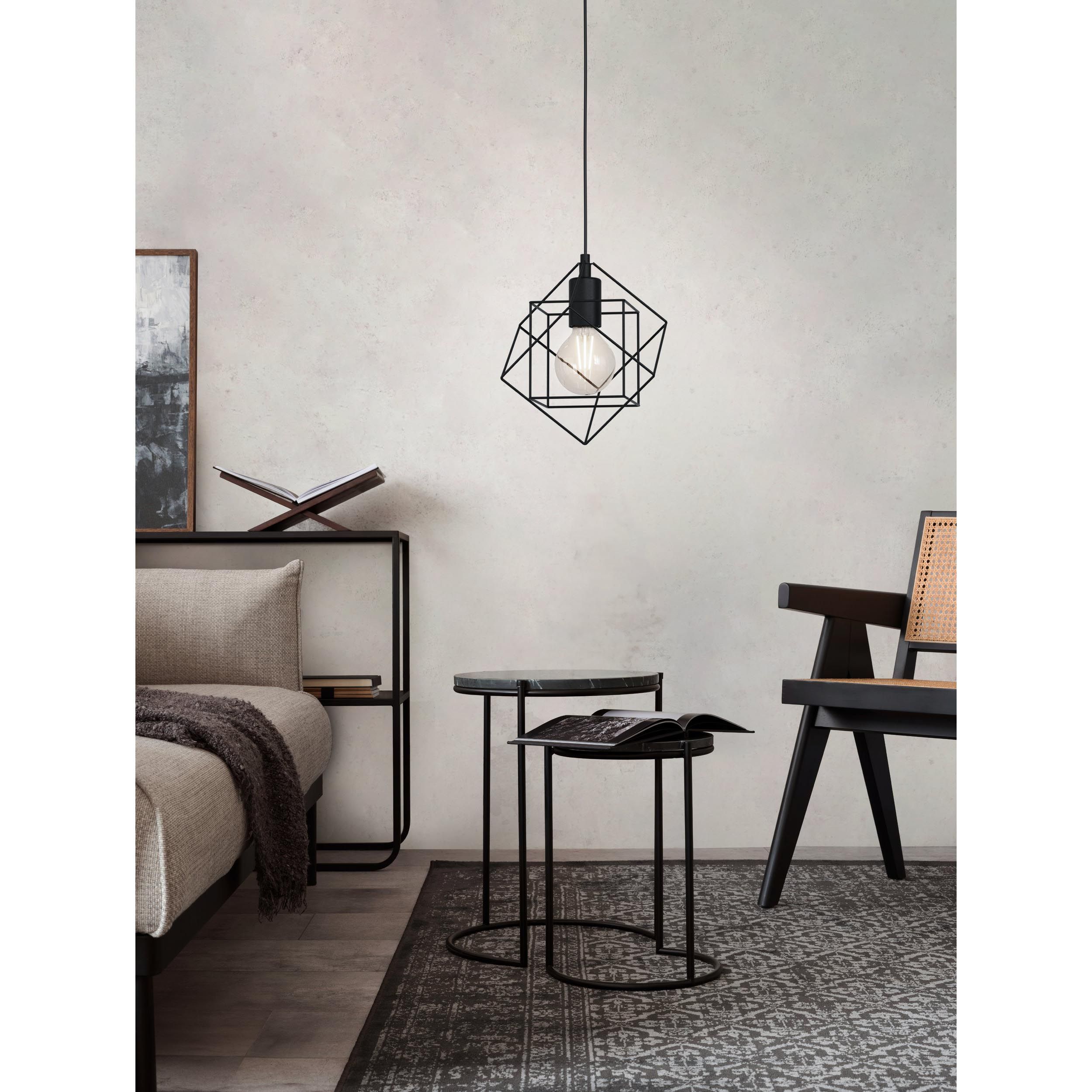 Suspension métal noir STRAITON E27 1X60W