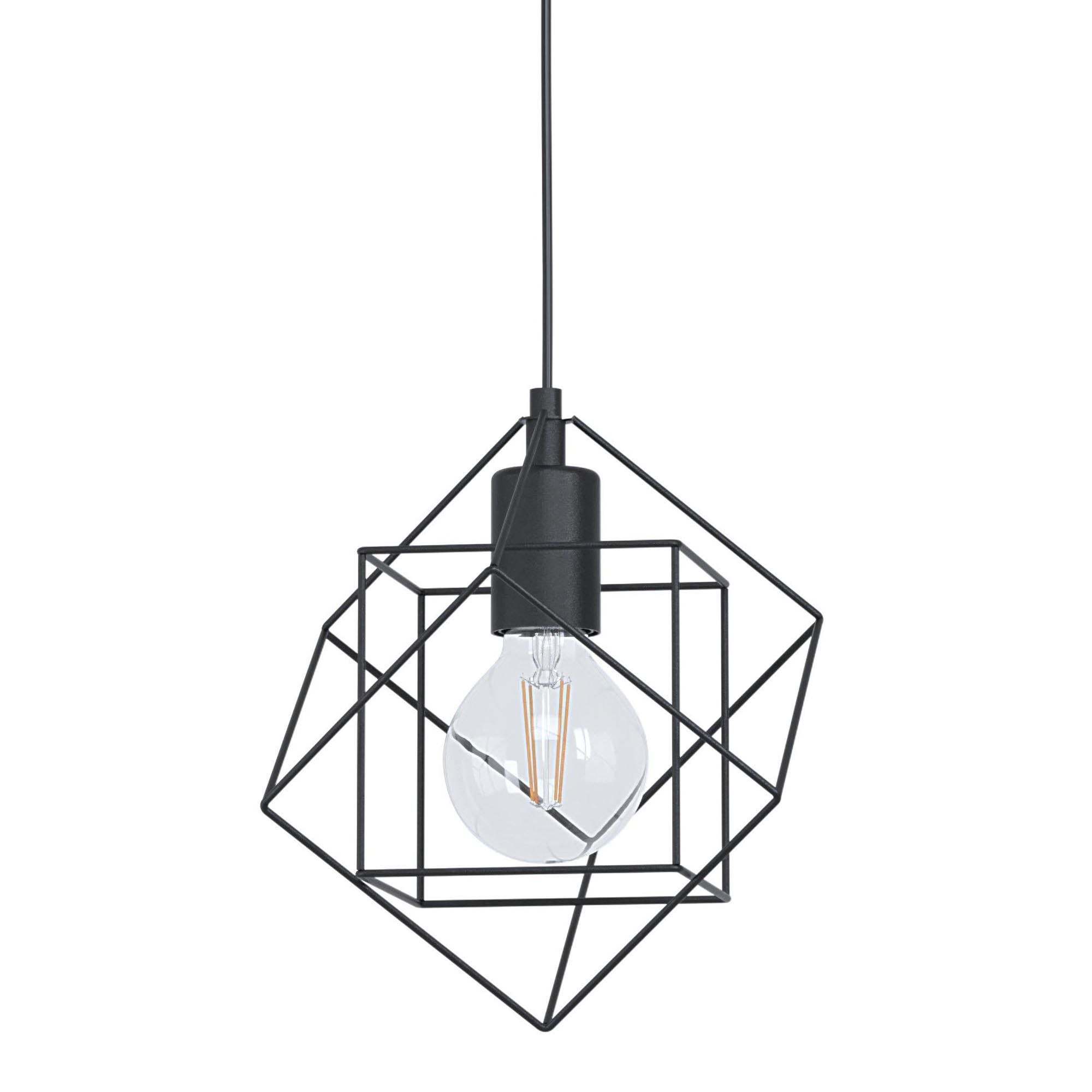 Suspension métal noir STRAITON E27 1X60W