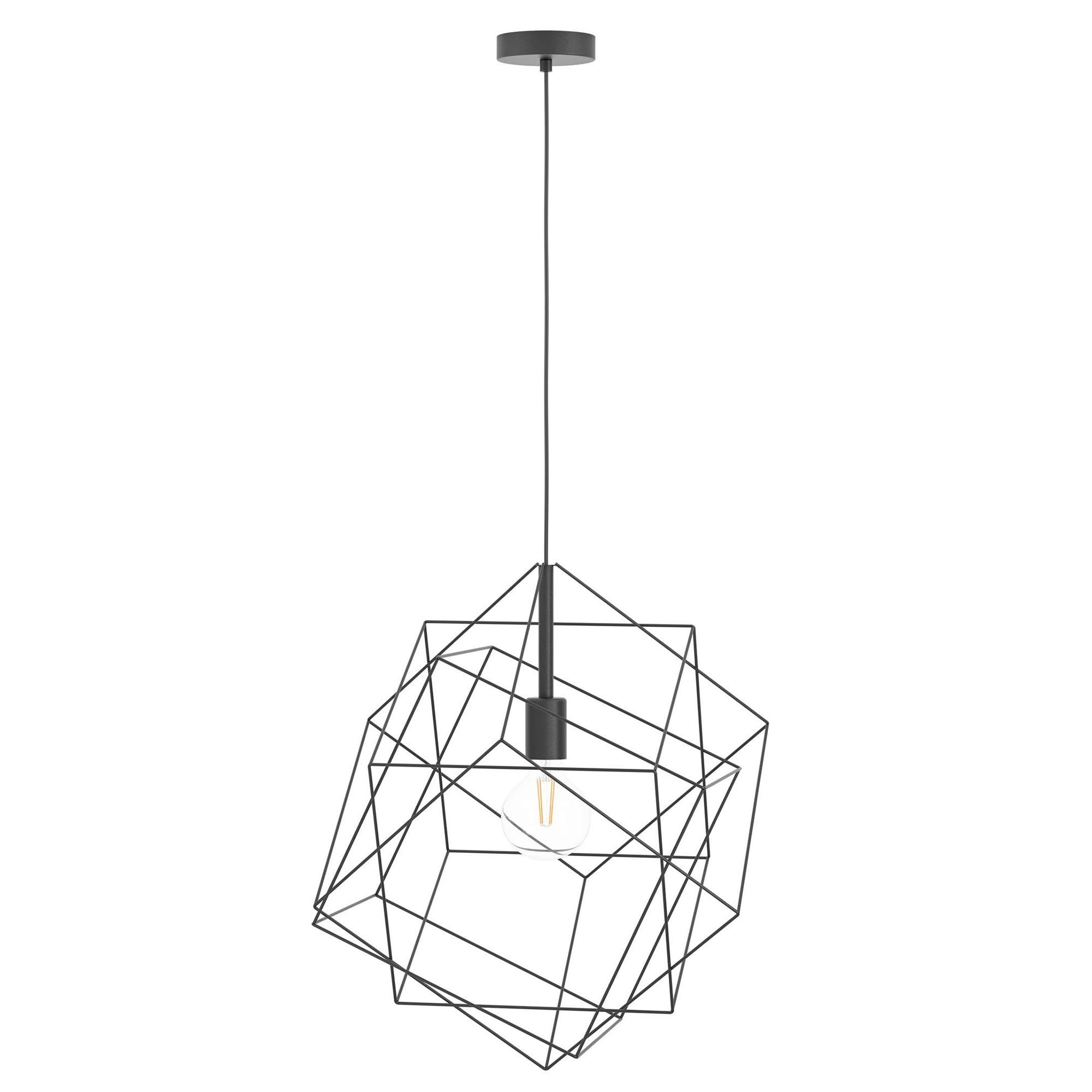 Suspension métal noir STRAITON d51,5 cm E27 1X60W