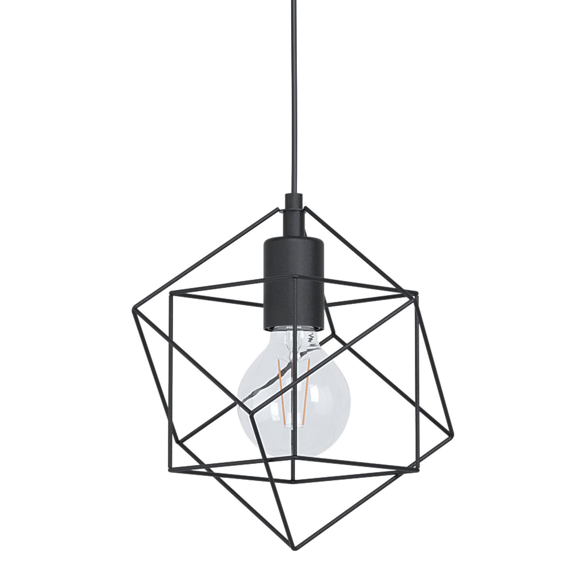 Suspension métal noir STRAITON E27 3X60W