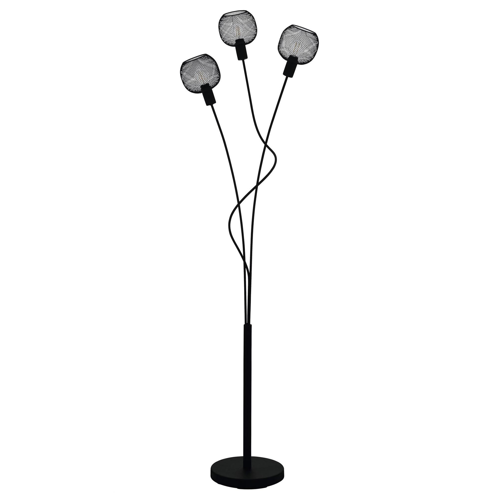 Lampadaire métal noir WRINGTON 1 E14 3X40W