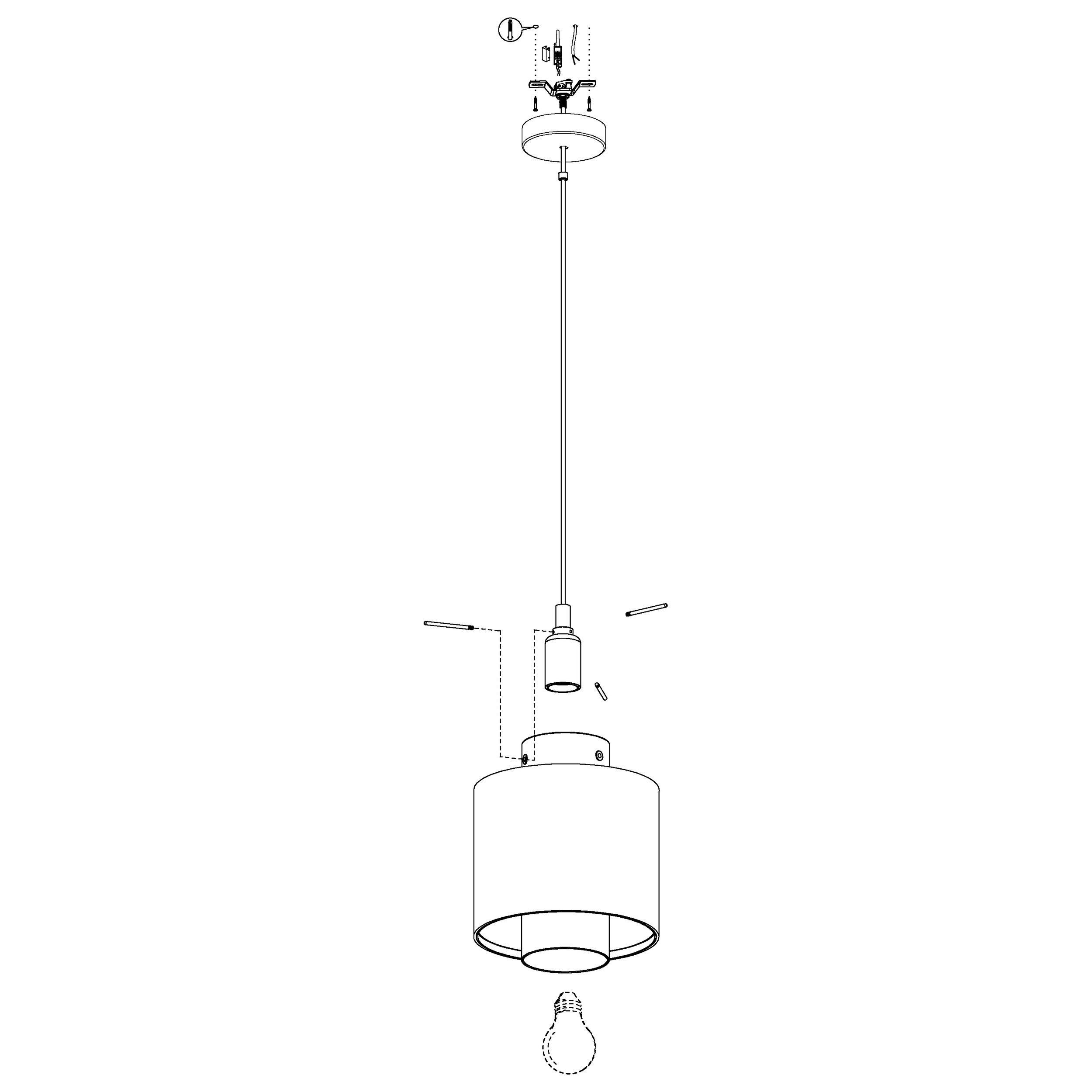 Suspension fibre naturelle naturel MEDIOUNA E27 1X40W