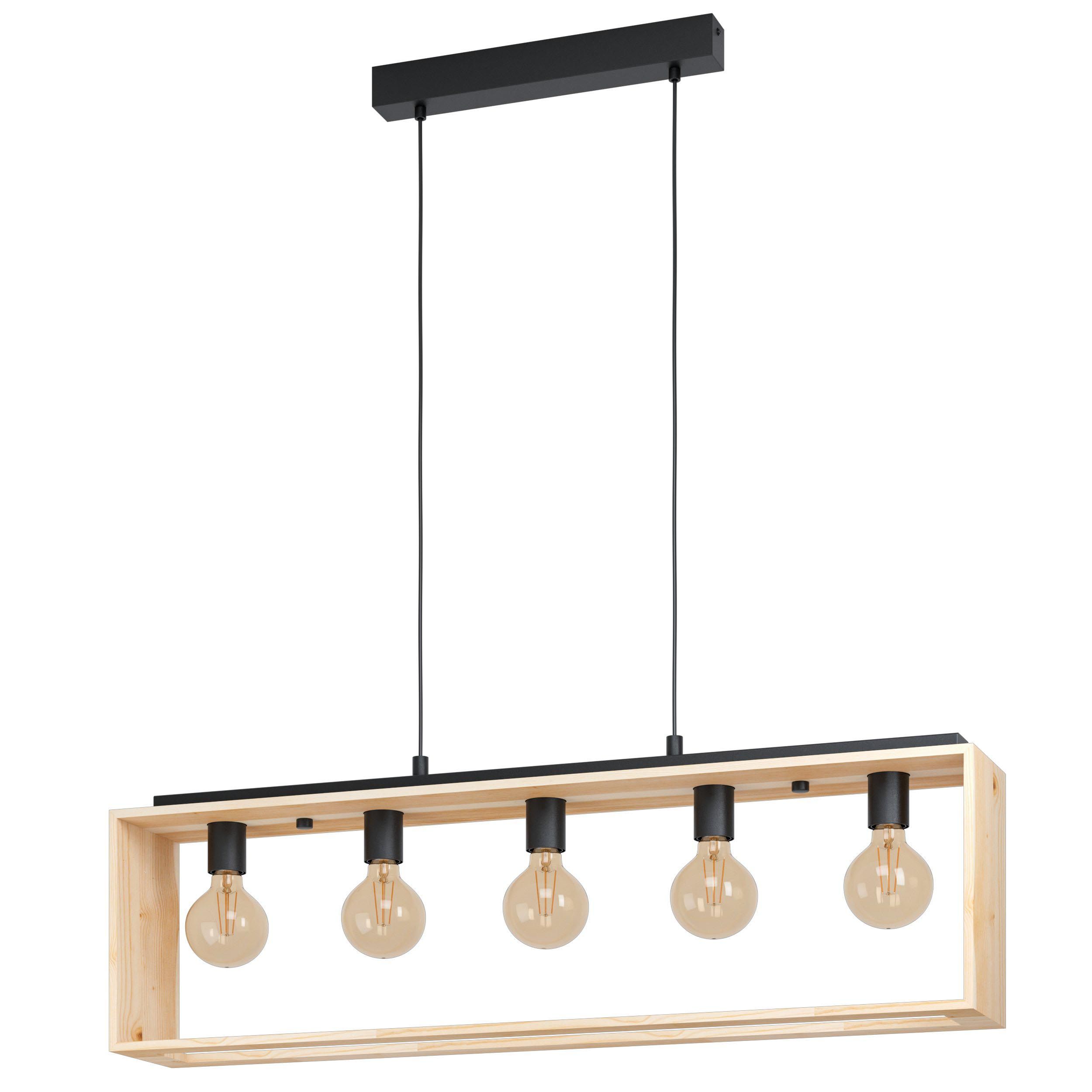 Suspension bois naturel FAMBOROUGH E27 5X40W