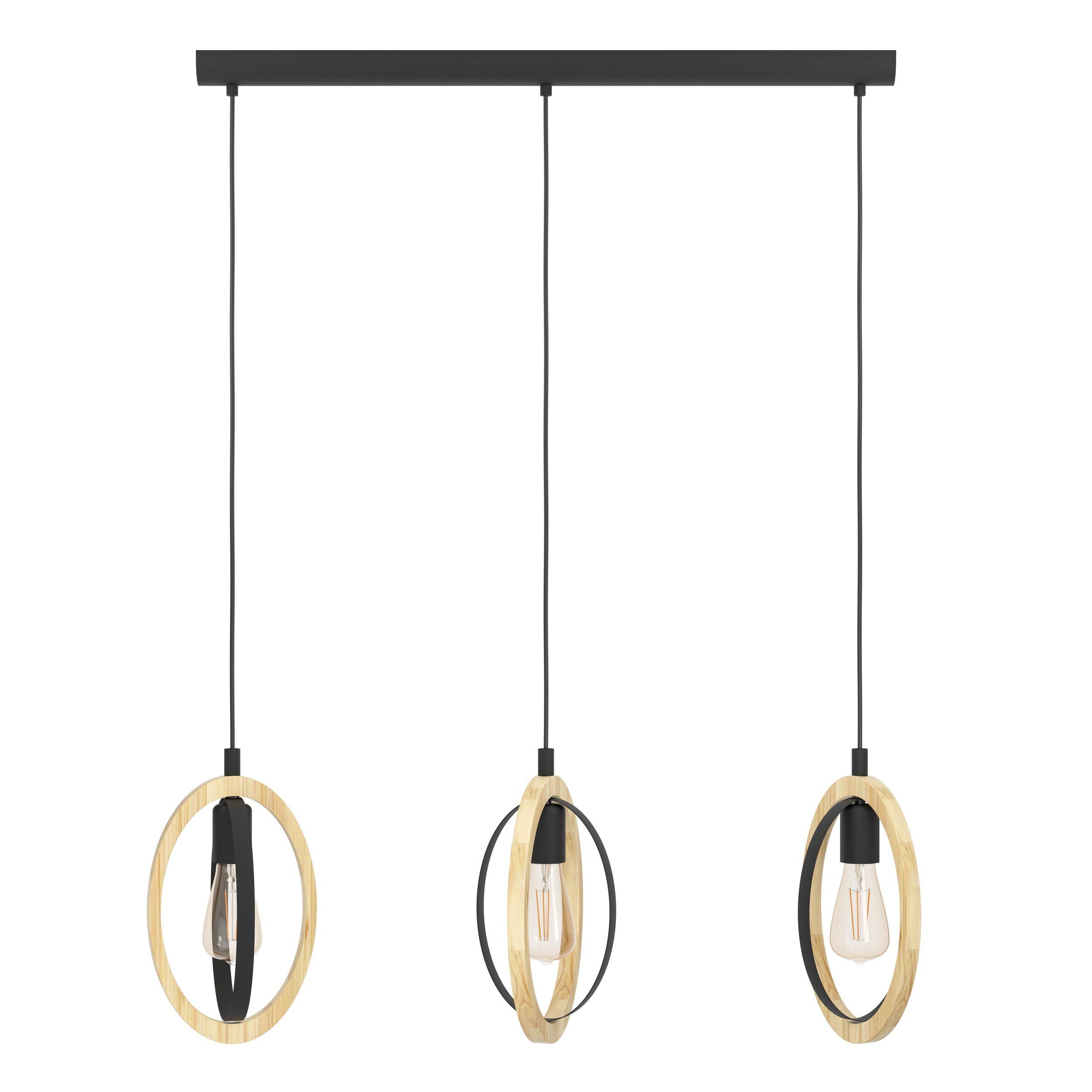 Suspension métal noir BASILDON Barre 3 E27 3X40W