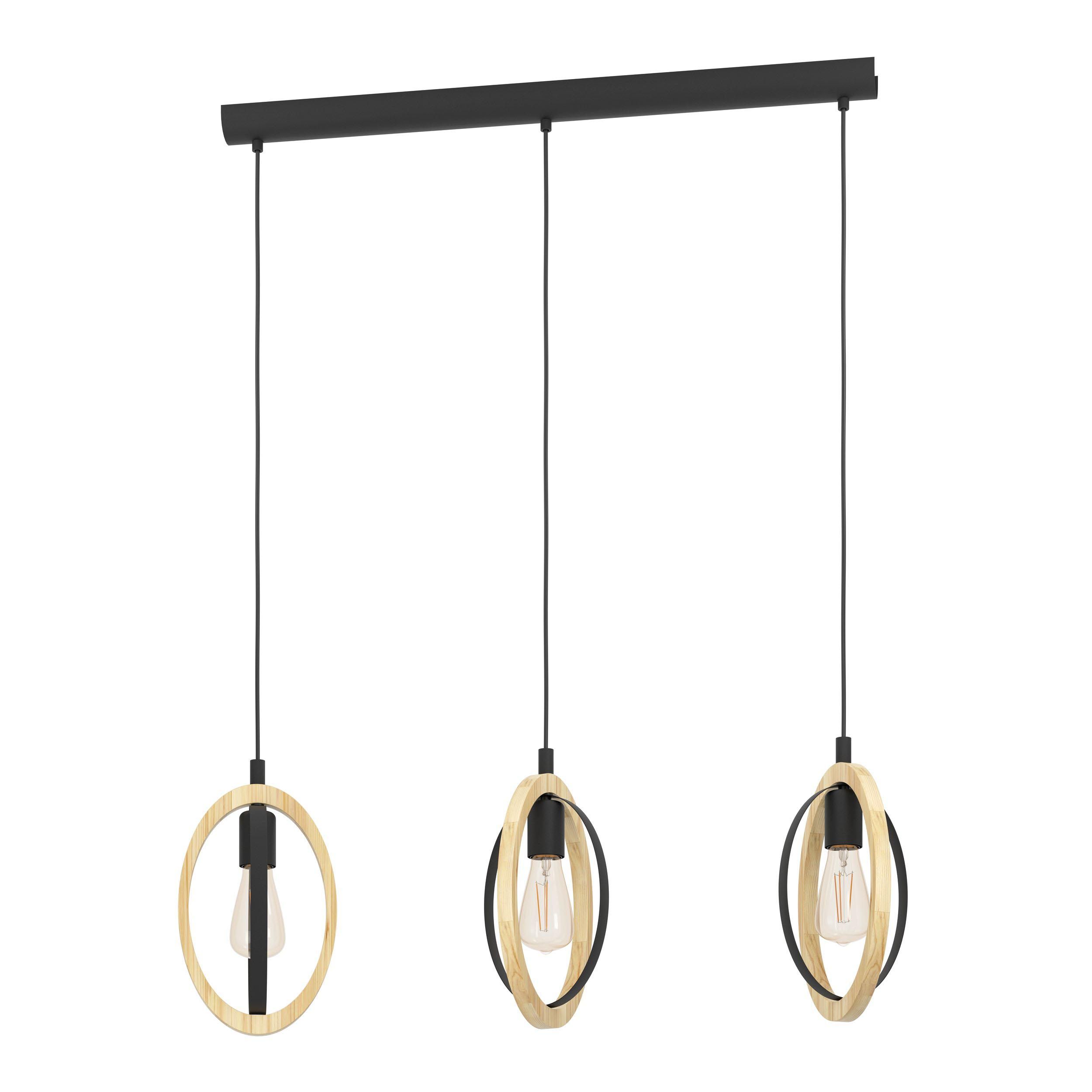 Suspension métal noir BASILDON Barre 3 E27 3X40W