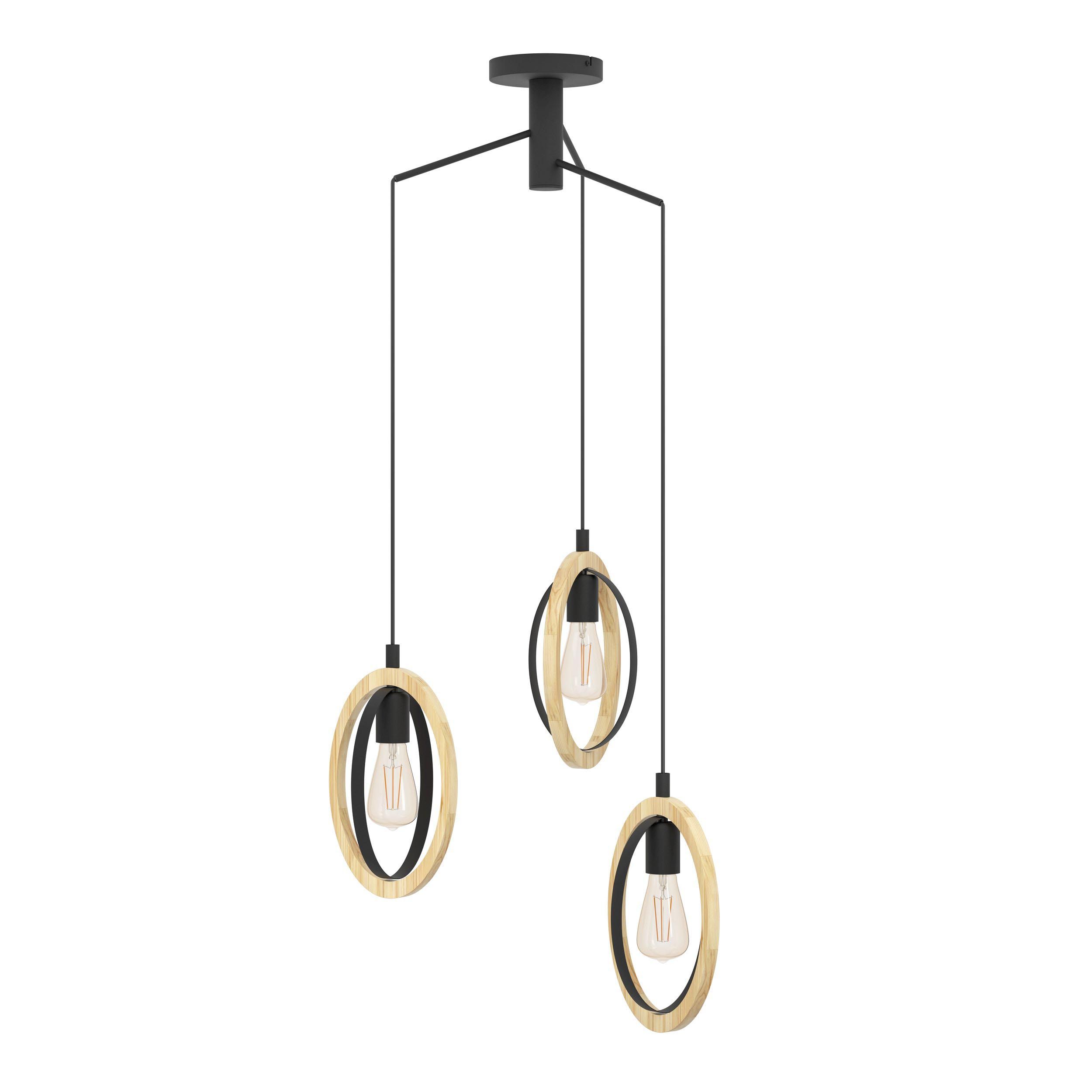 Suspension métal noir BASILDON Cascade 3 E27 3X40W