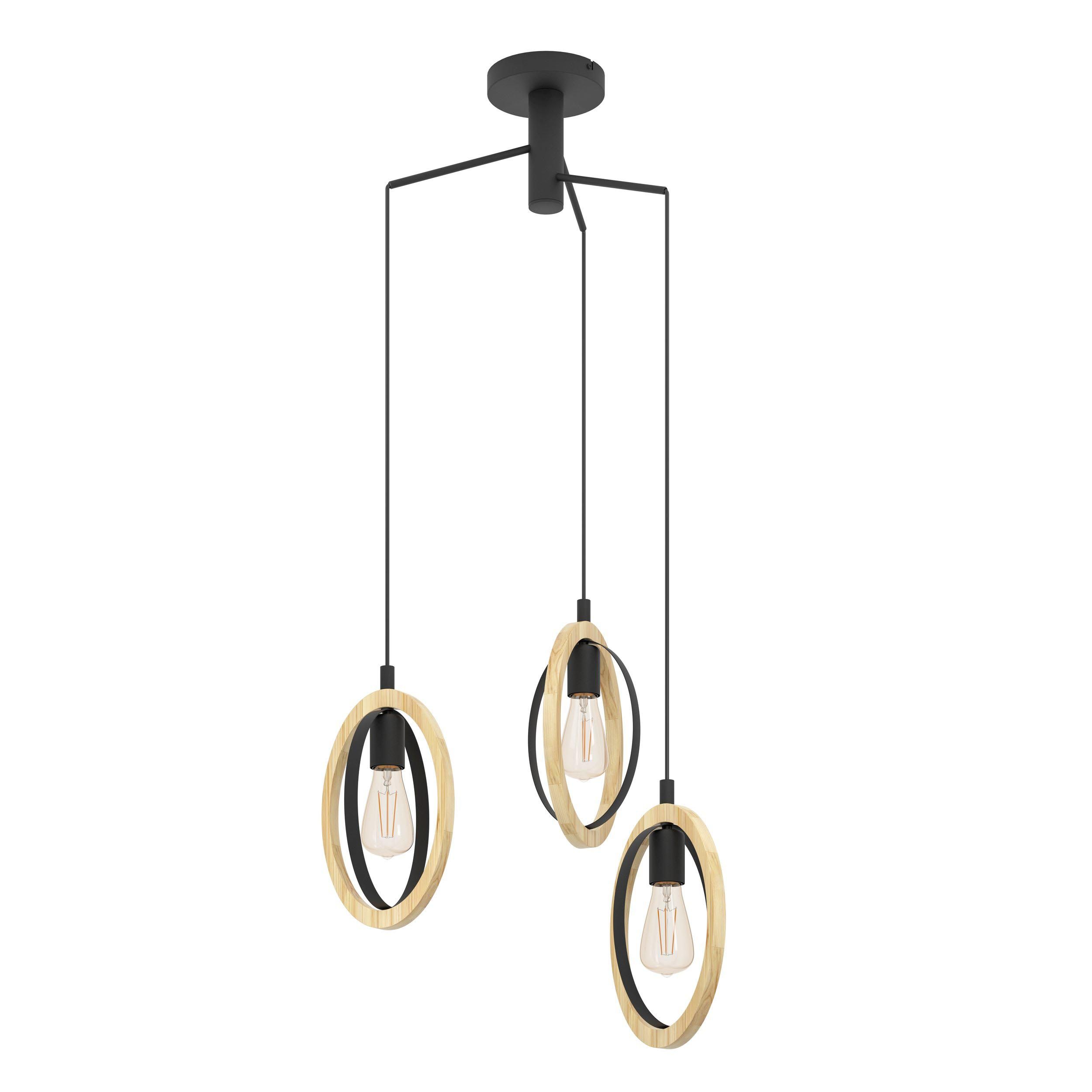 Suspension métal noir BASILDON Cascade 3 E27 3X40W