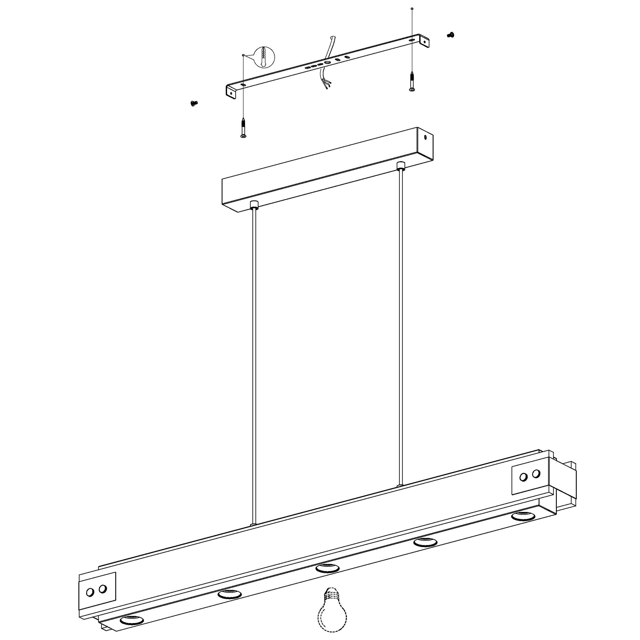 Suspension métal marron LAYHAM E27 5X60W