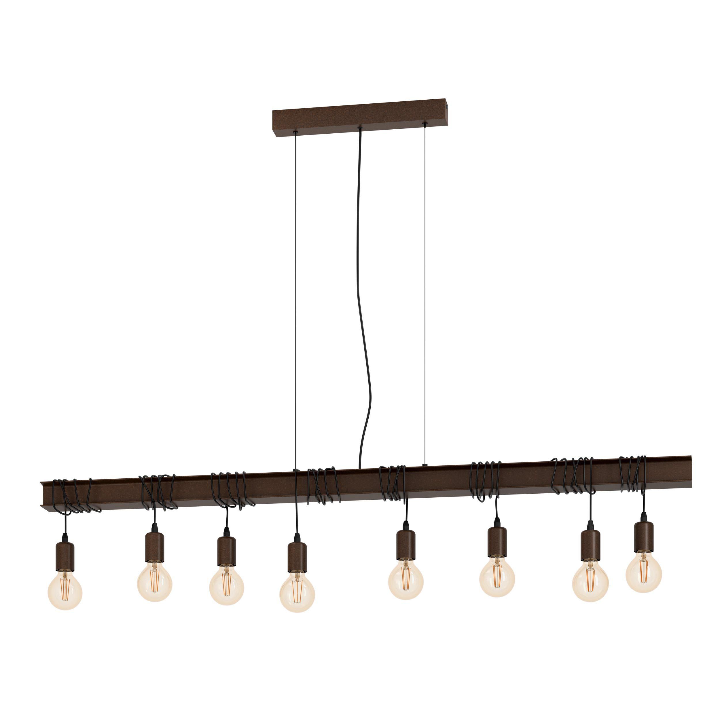 Suspension métal marron TOWNSHEND 4 E27 8X60W