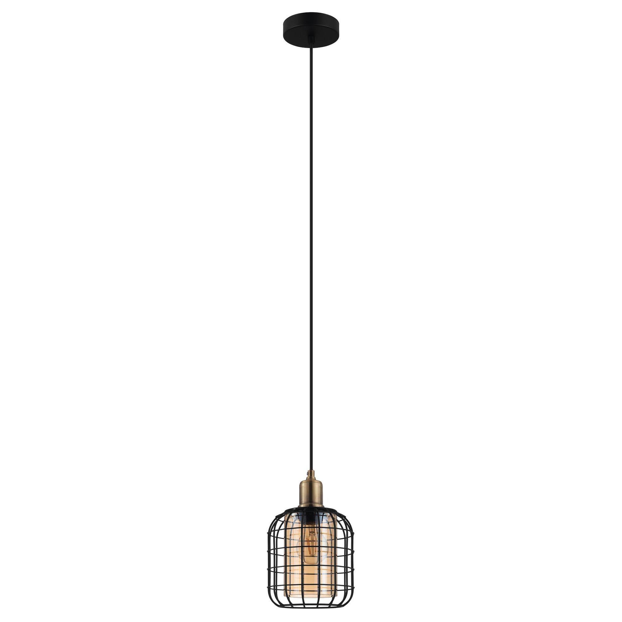 Suspension métal noir CHISLE E27 1X40W