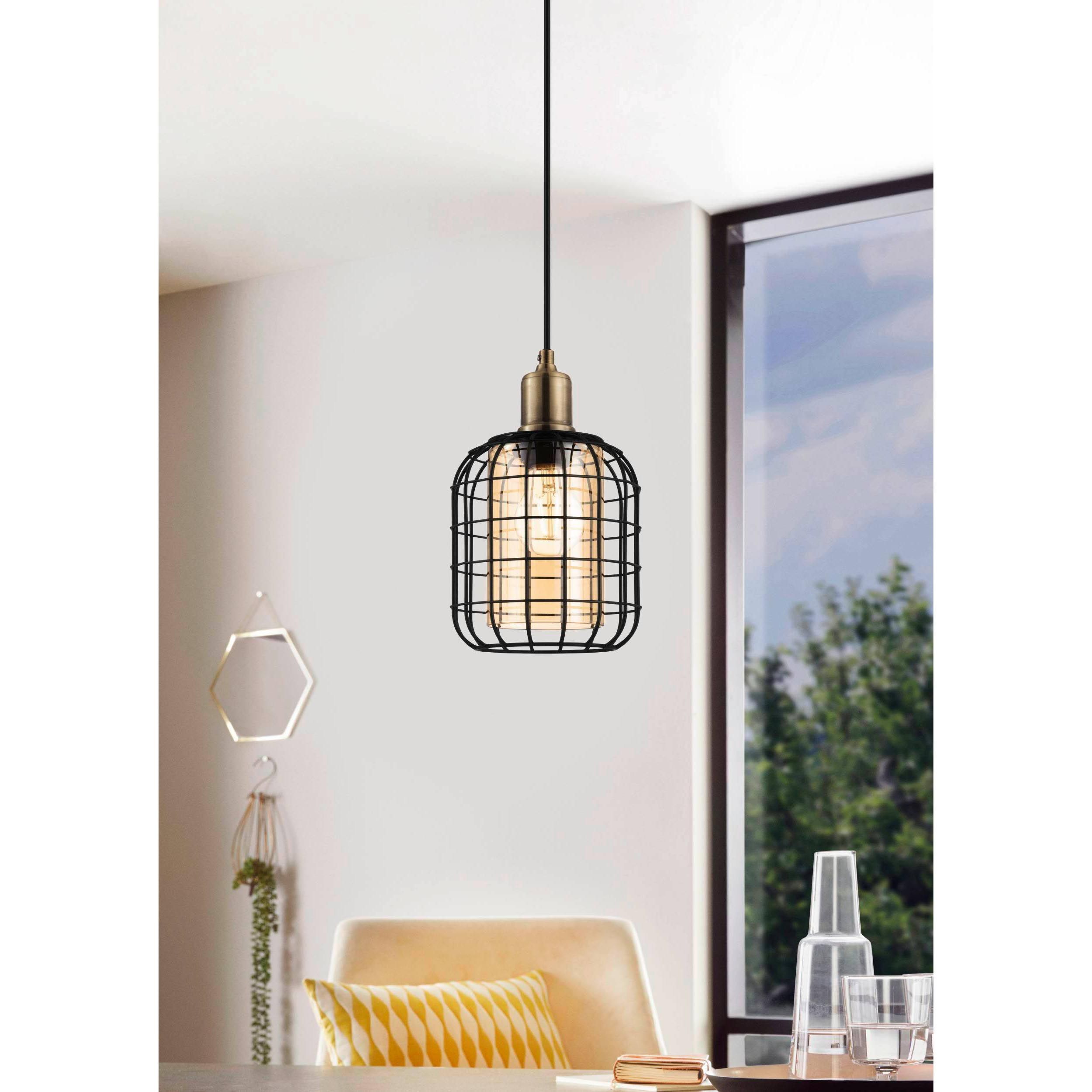 Suspension métal noir CHISLE E27 1X40W