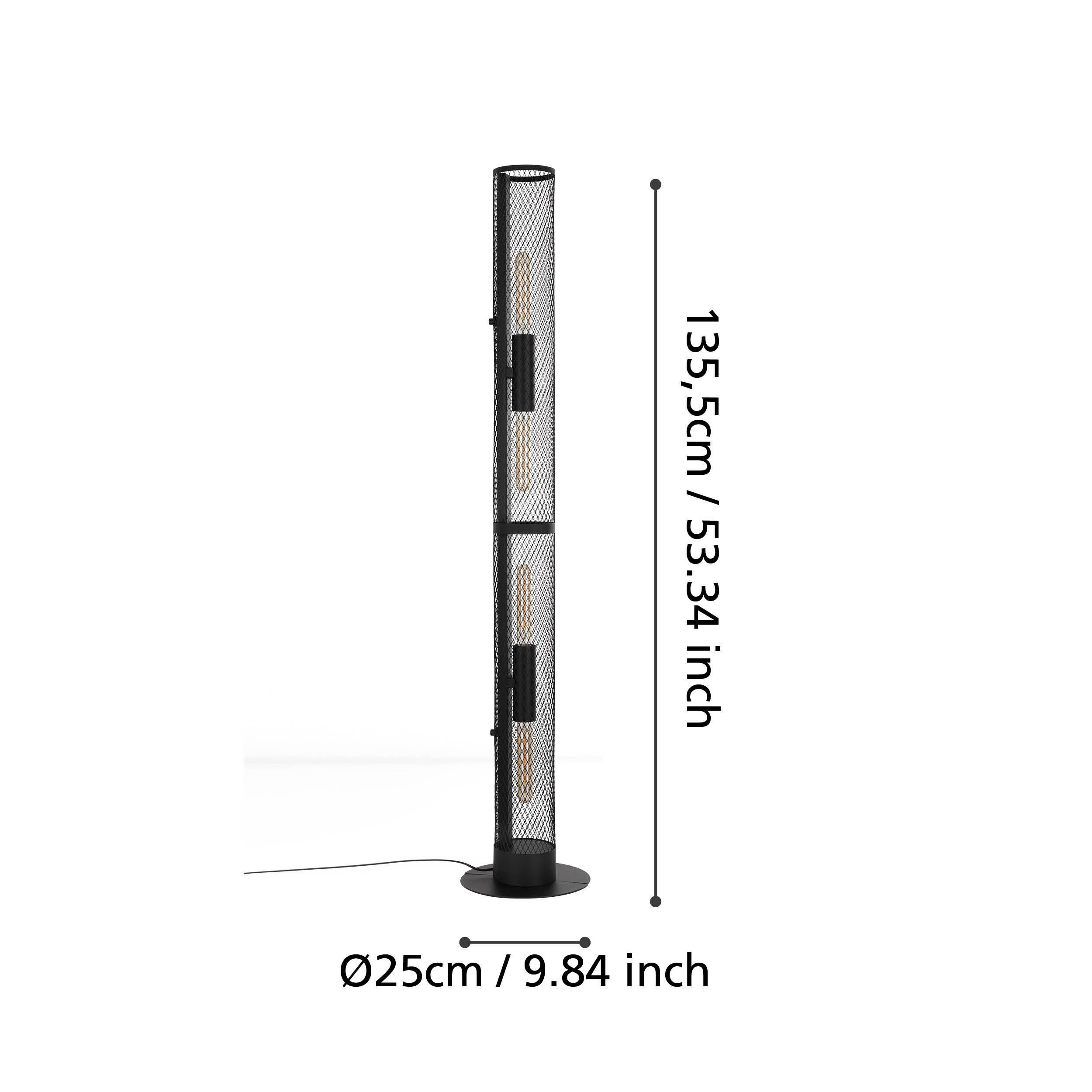 Lampadaire métal noir REDCLIFFE E27 4X40W