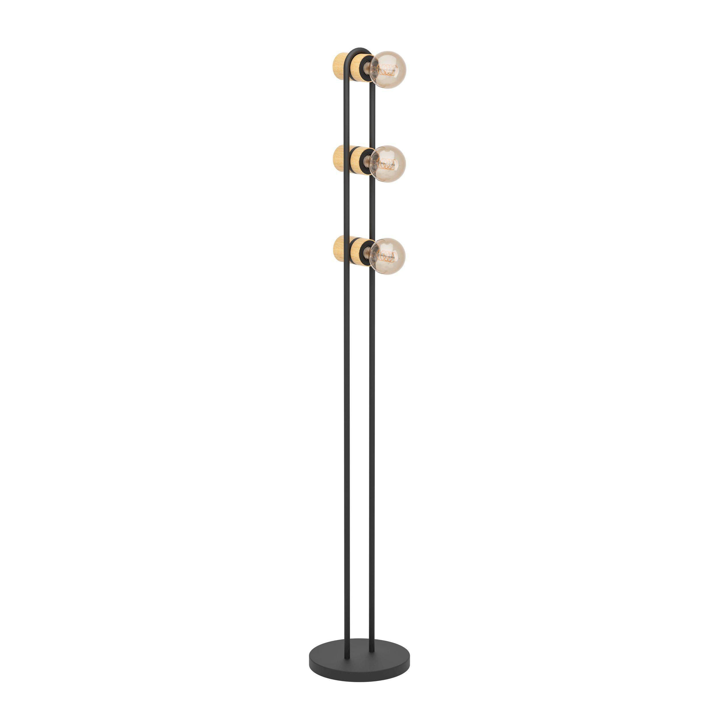 Lampadaire bois noir CHIEVELEY E27 3X28W