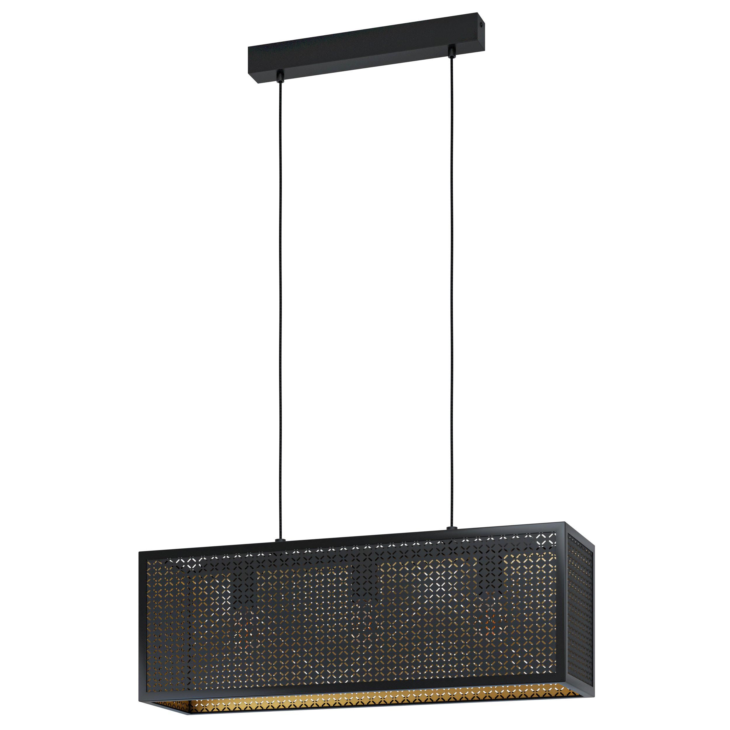 Suspension métal noir SALLICANO E27 3X40W