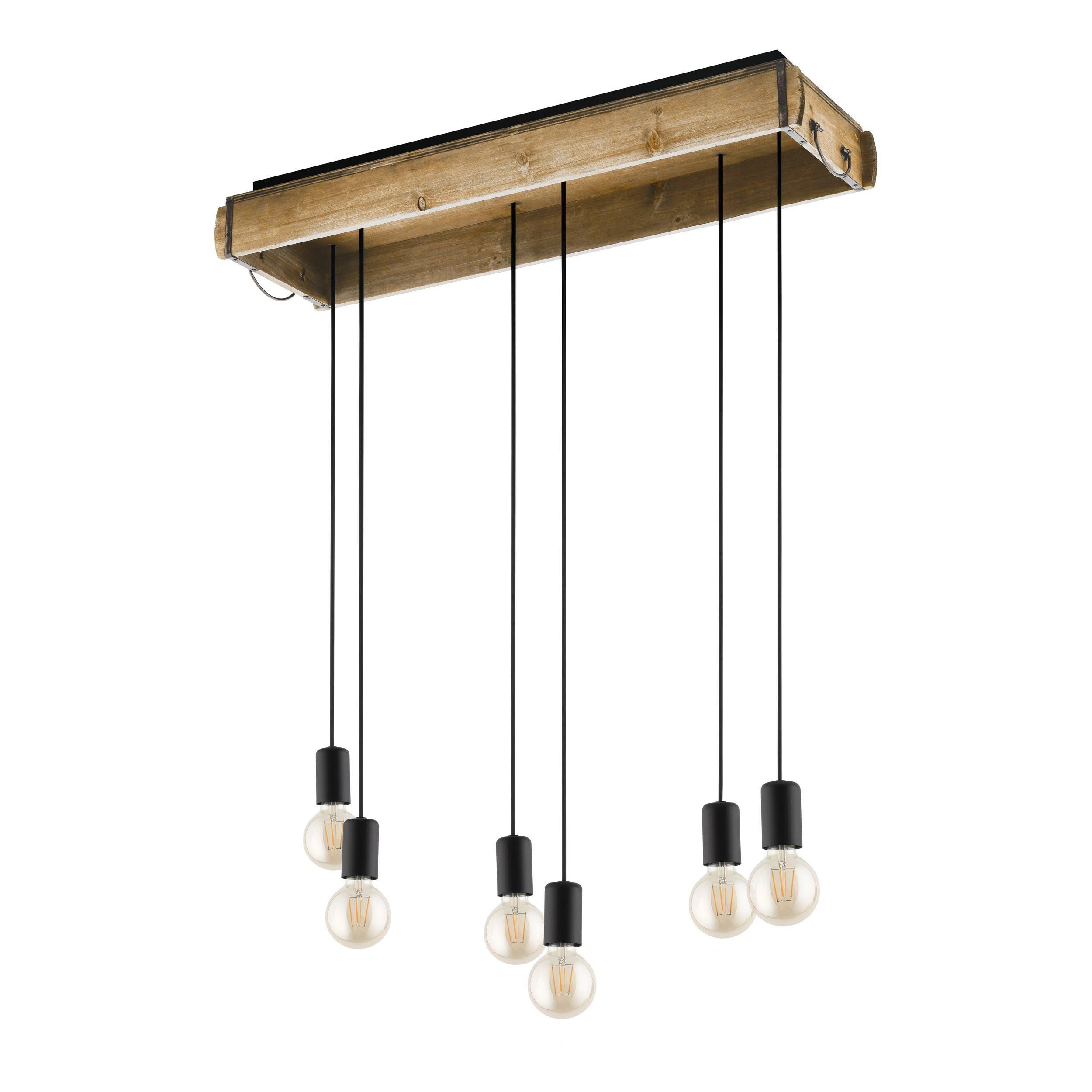 Suspension métal naturel WOOTTON E27 6X40W